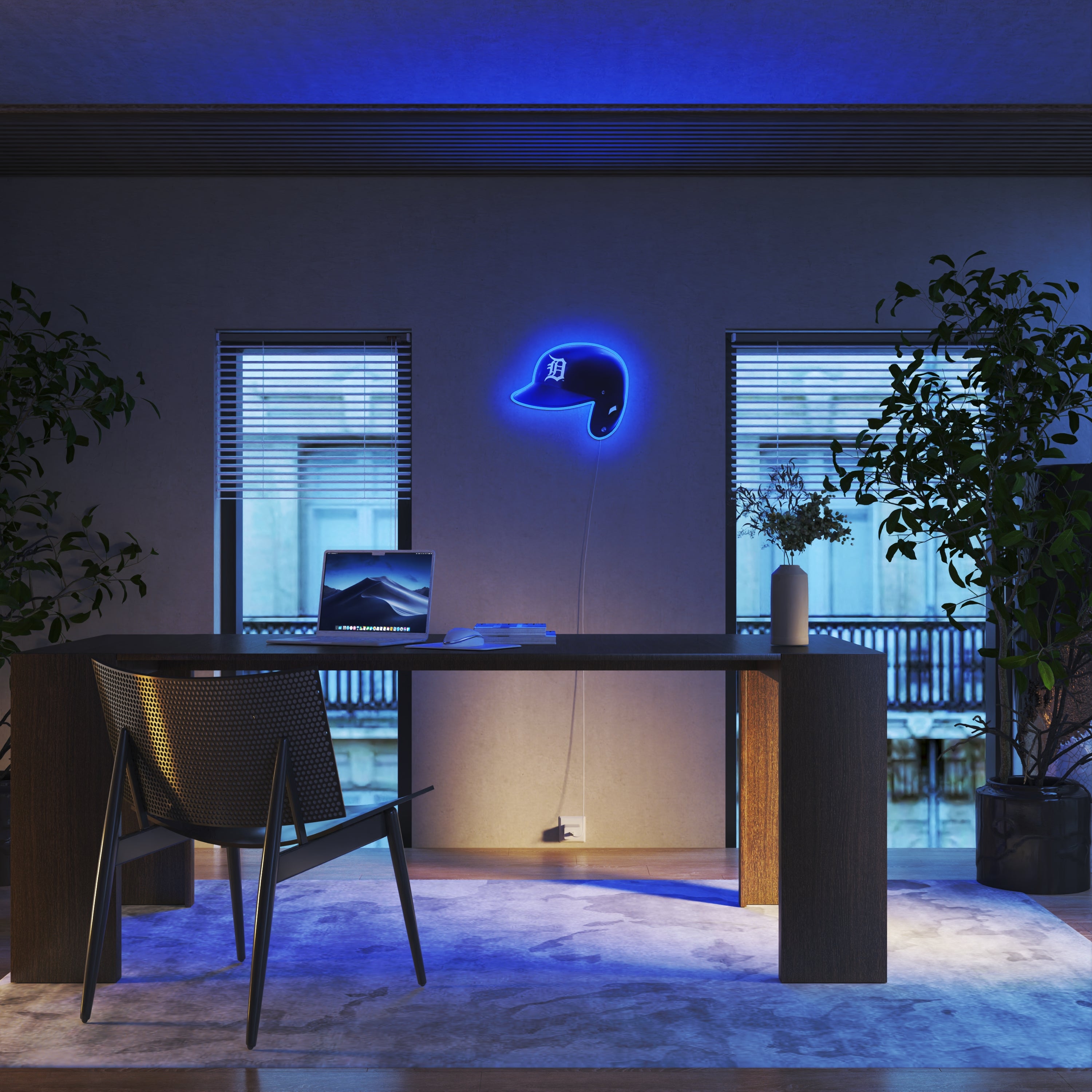 Detroit Tigers Helmet, LED neon sign