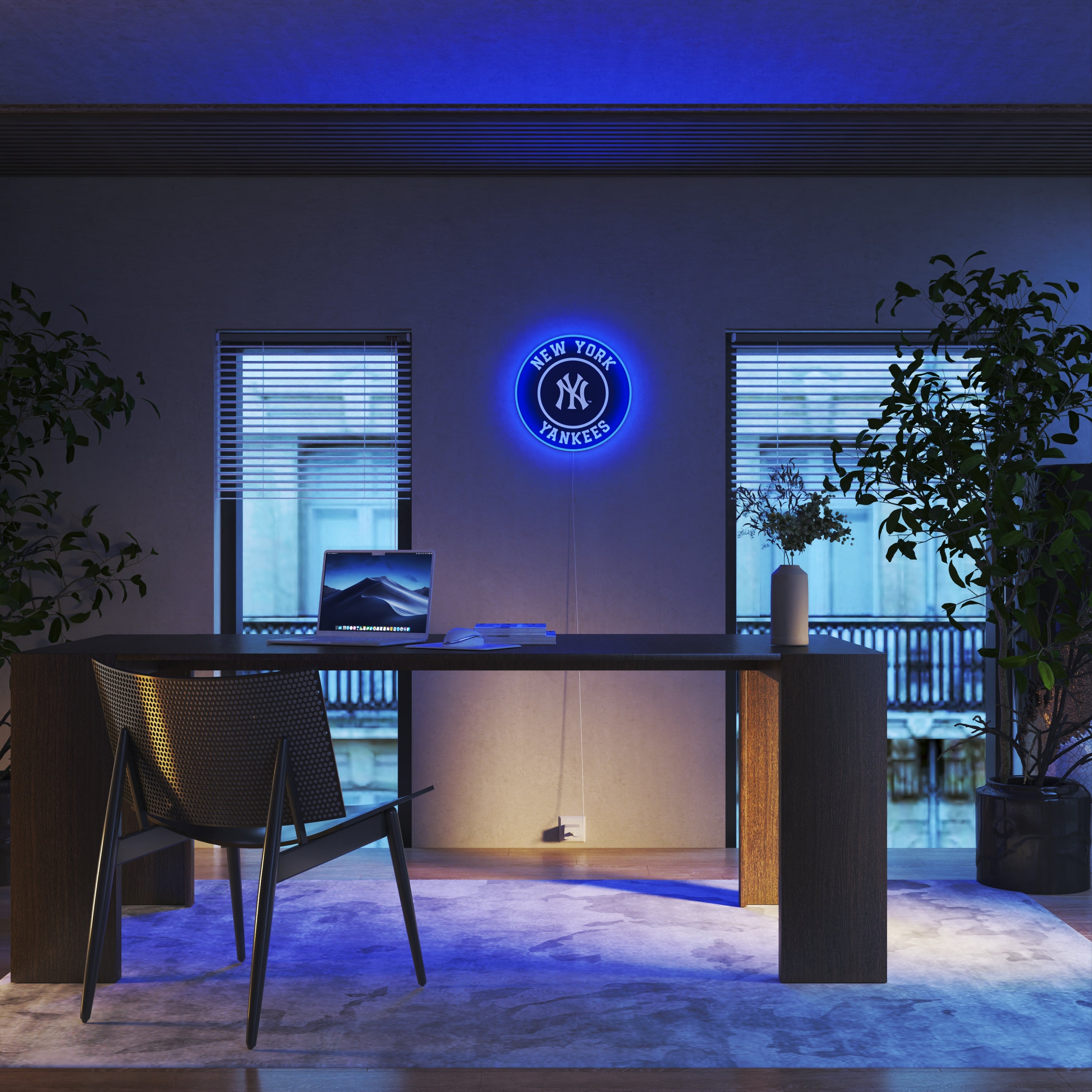 NY Yankees Rounded Logo, LED neon sign