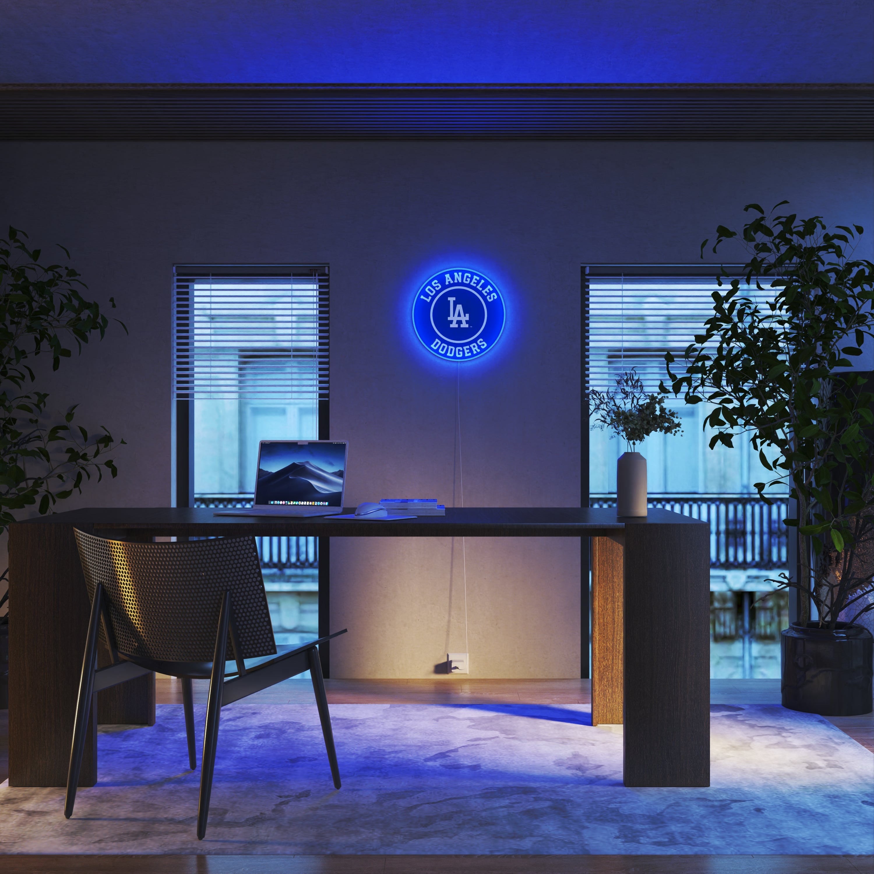 Los Angeles Dodgers Rounded Logo, LED neon sign