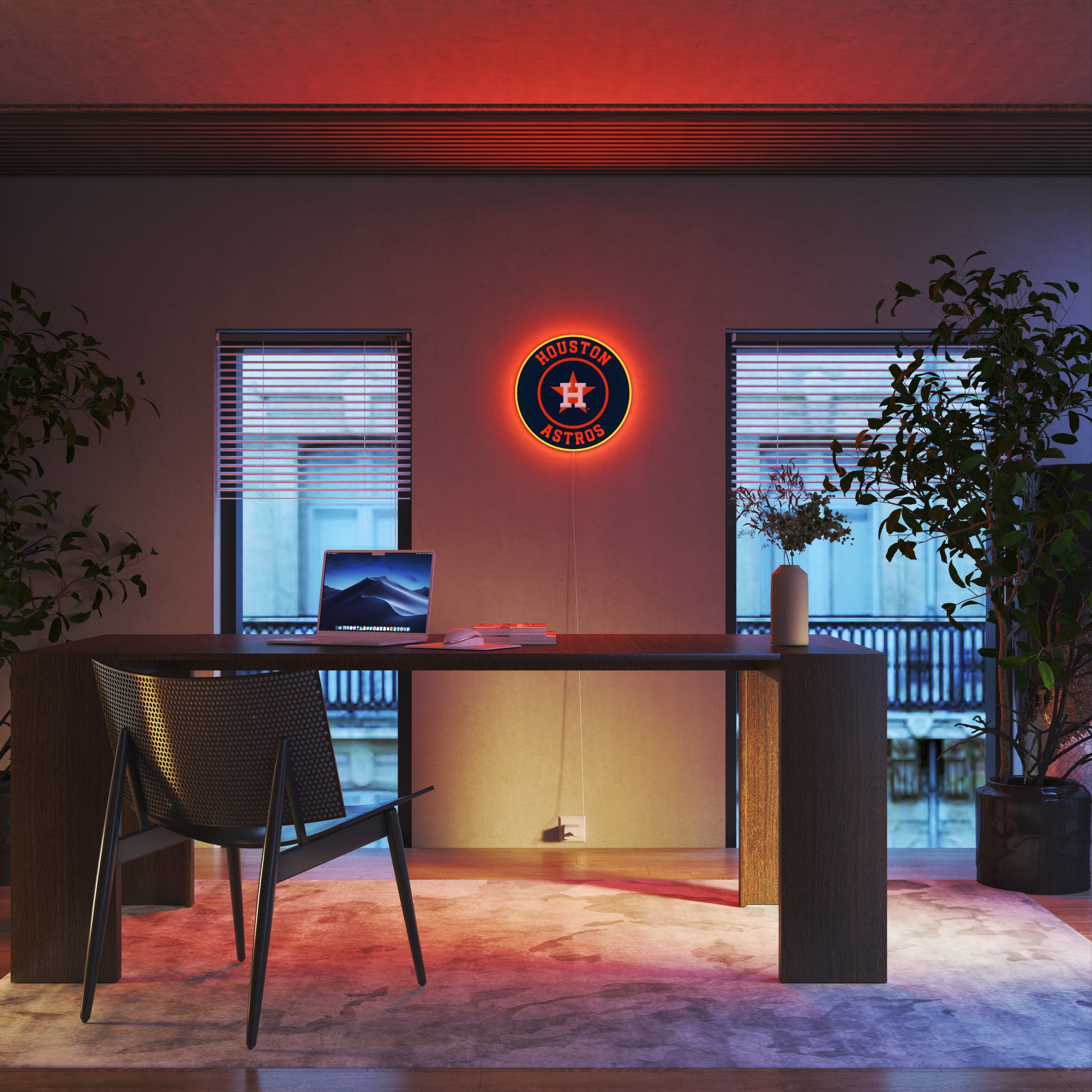 Houston Astros Rounded Logo, LED neon sign