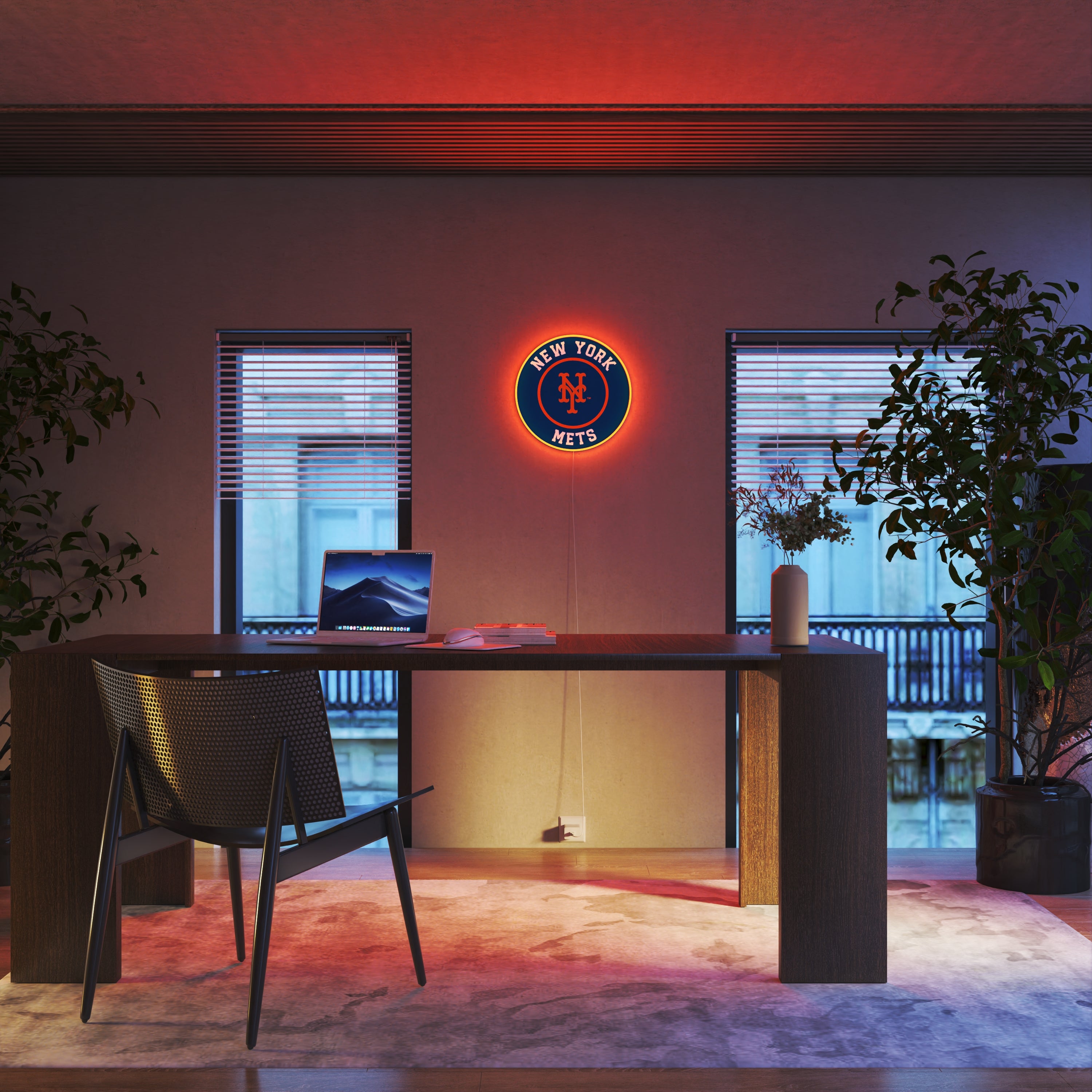 New York Mets Rounded Logo, LED neon sign