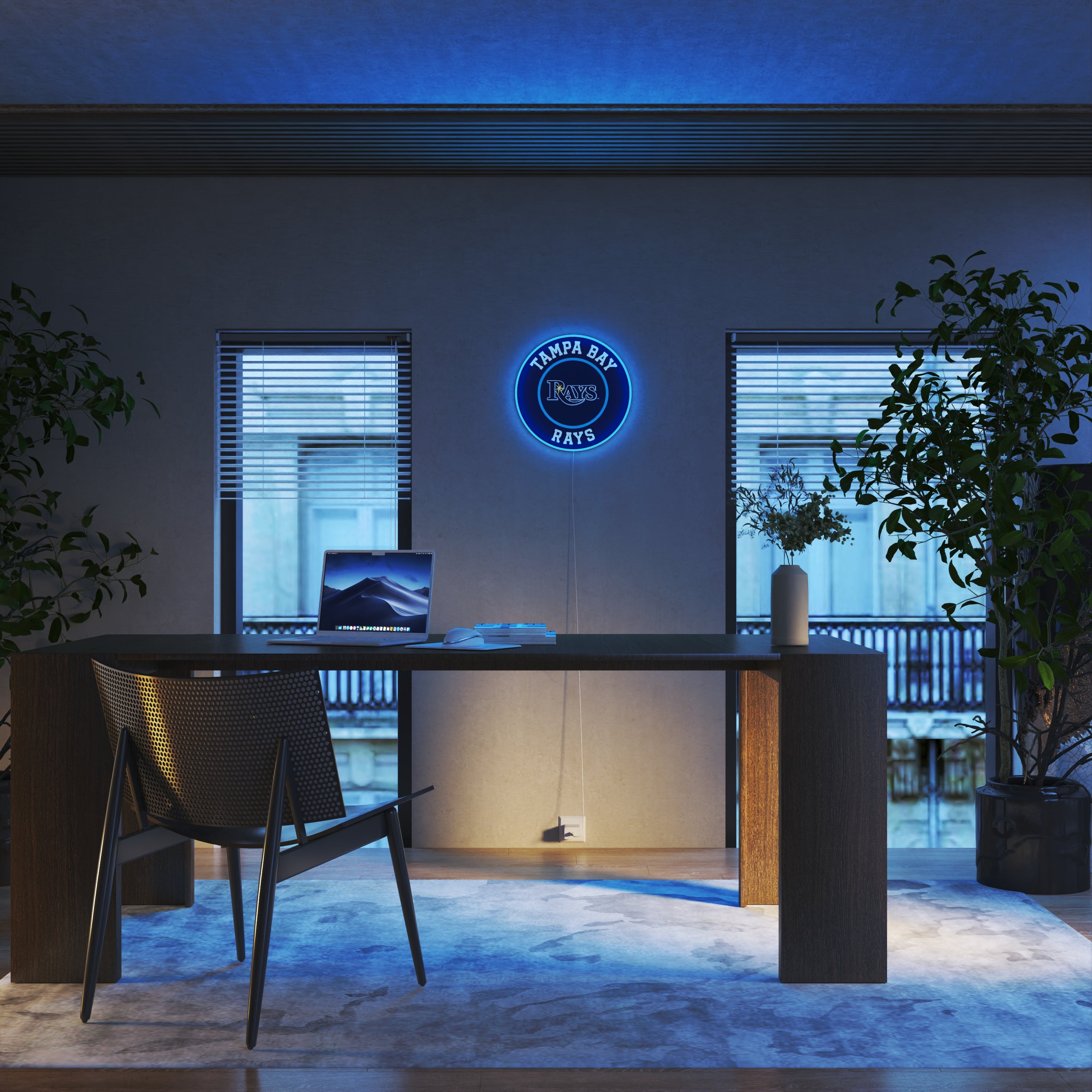 Tampa Bay Rays Rounded Logo, LED neon sign