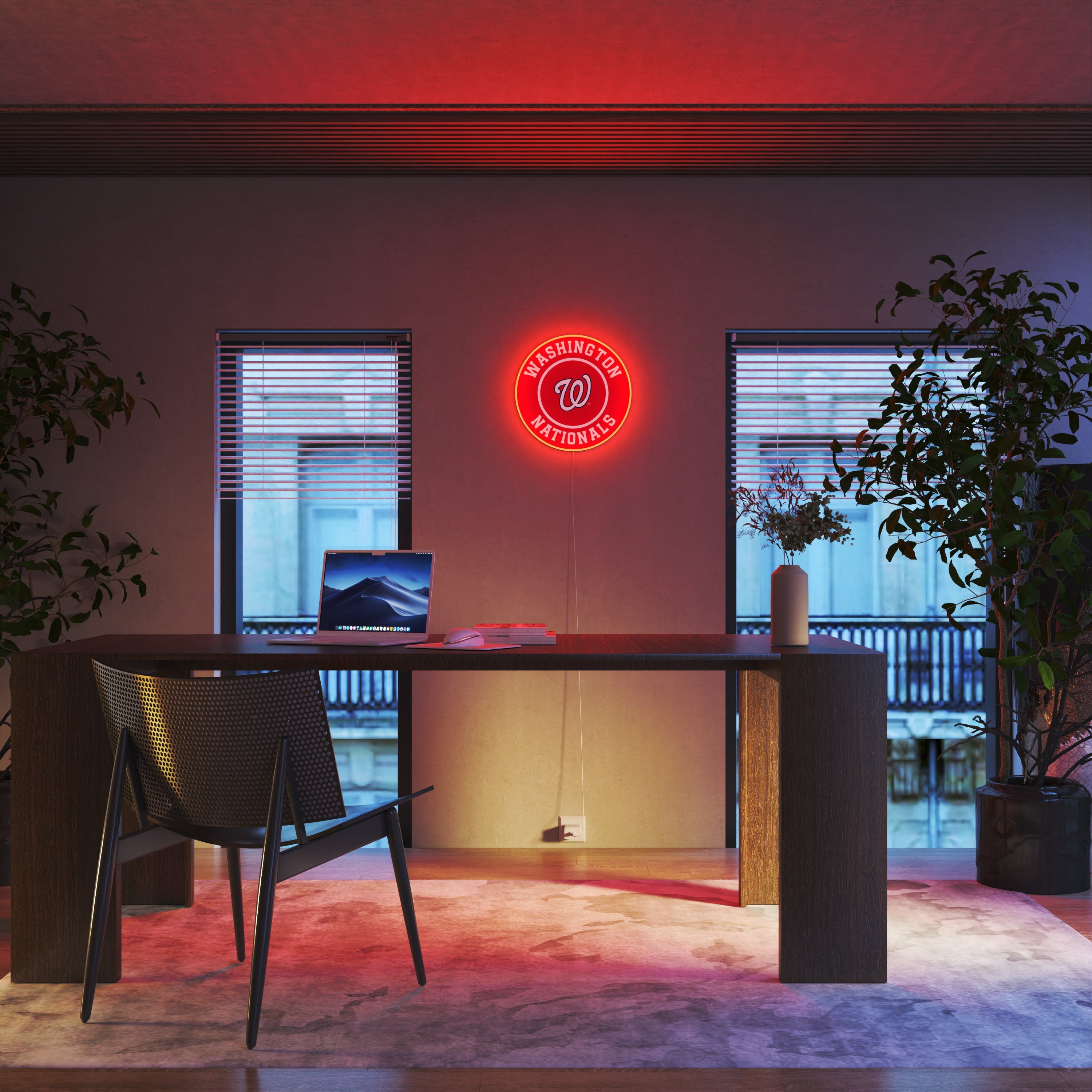 Washington Nationals Rounded Logo, LED neon sign