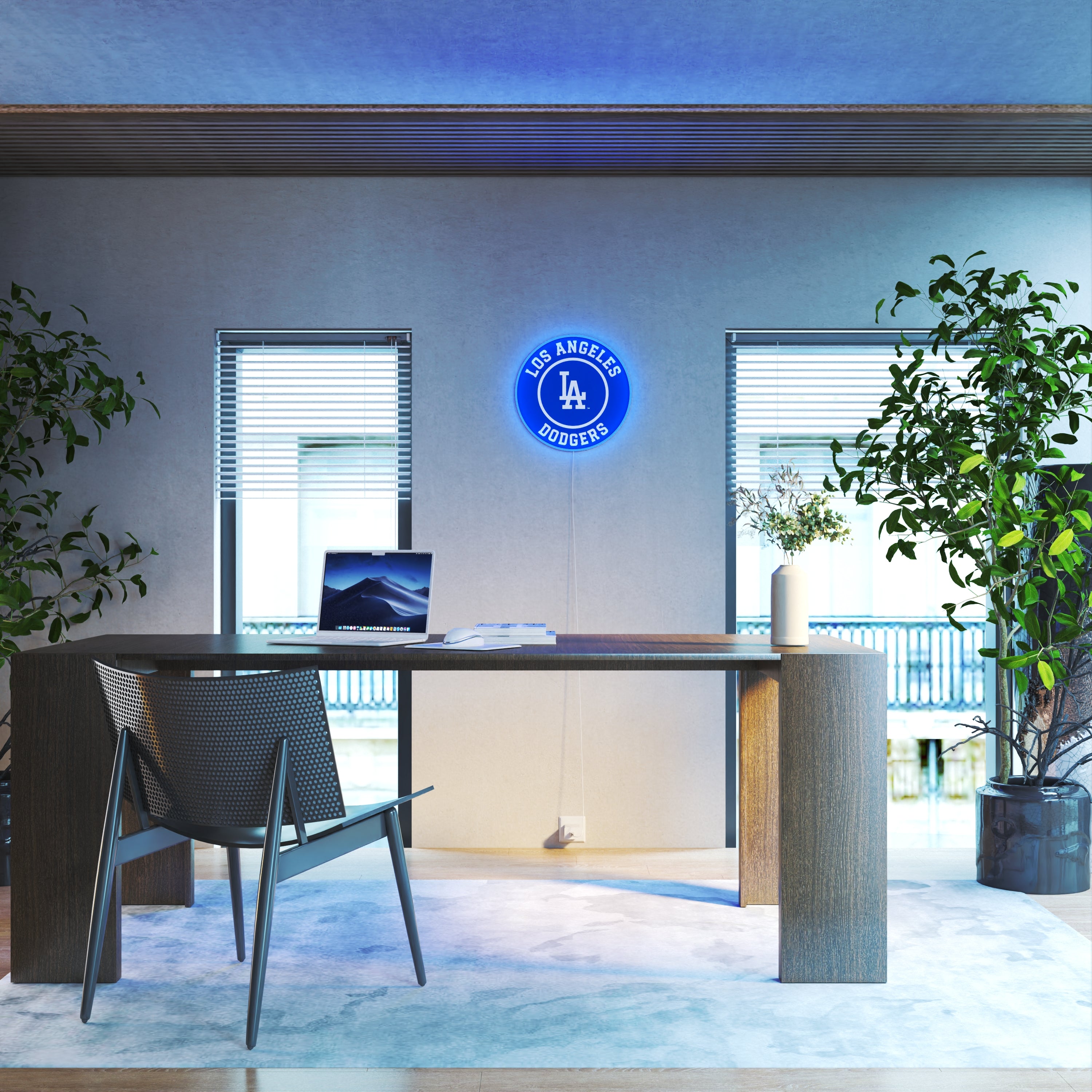 Los Angeles Dodgers Rounded Logo, LED neon sign