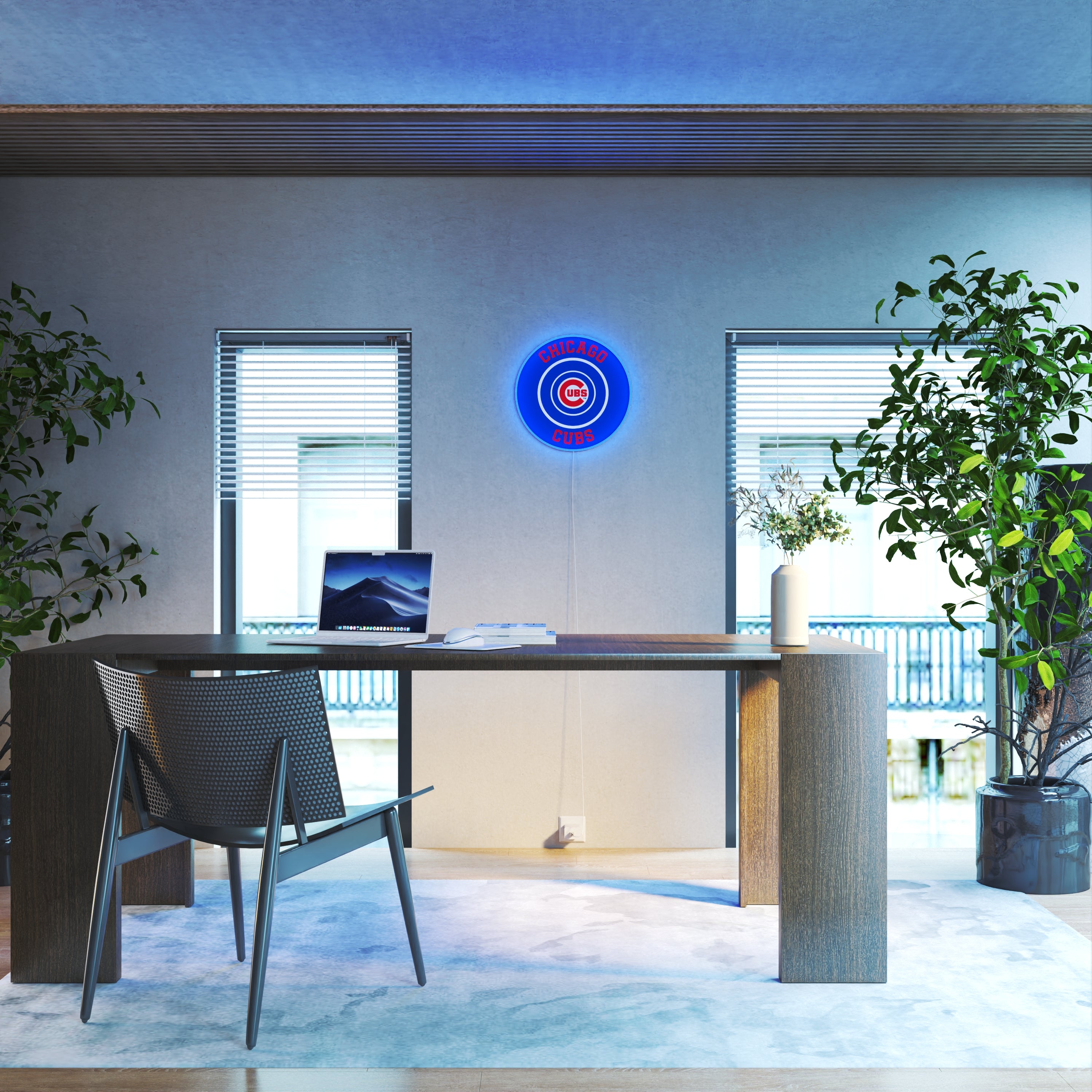 Chicago Cubs Rounded Logo, LED neon sign