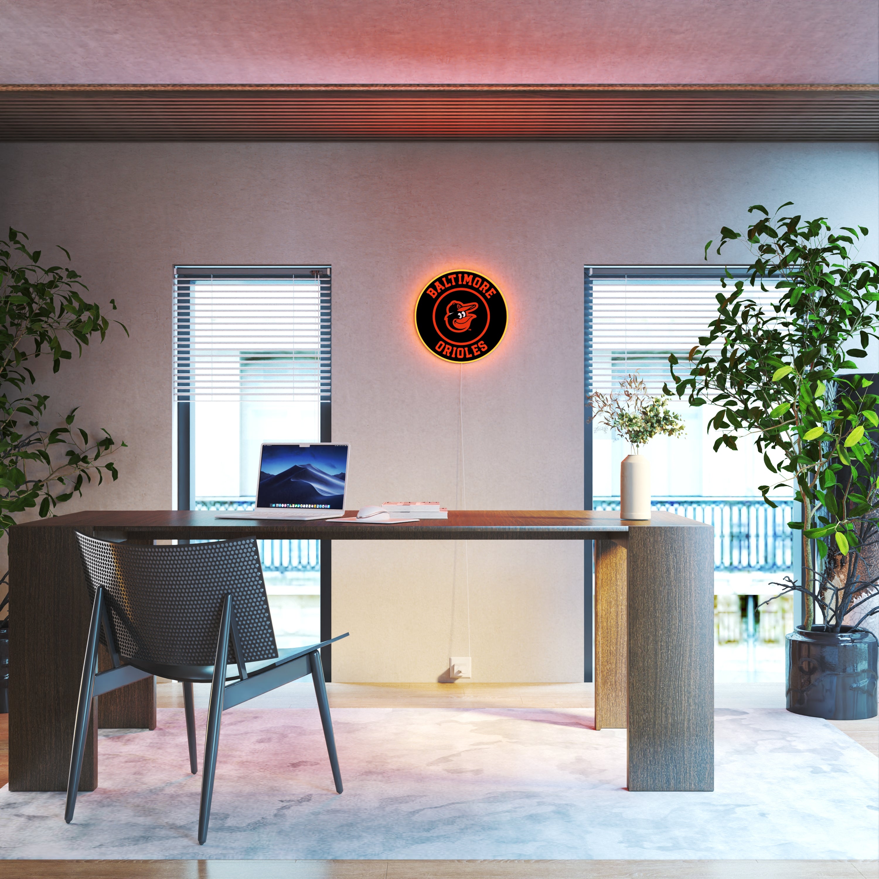 Baltimore Orioles Rounded Logo, LED neon sign