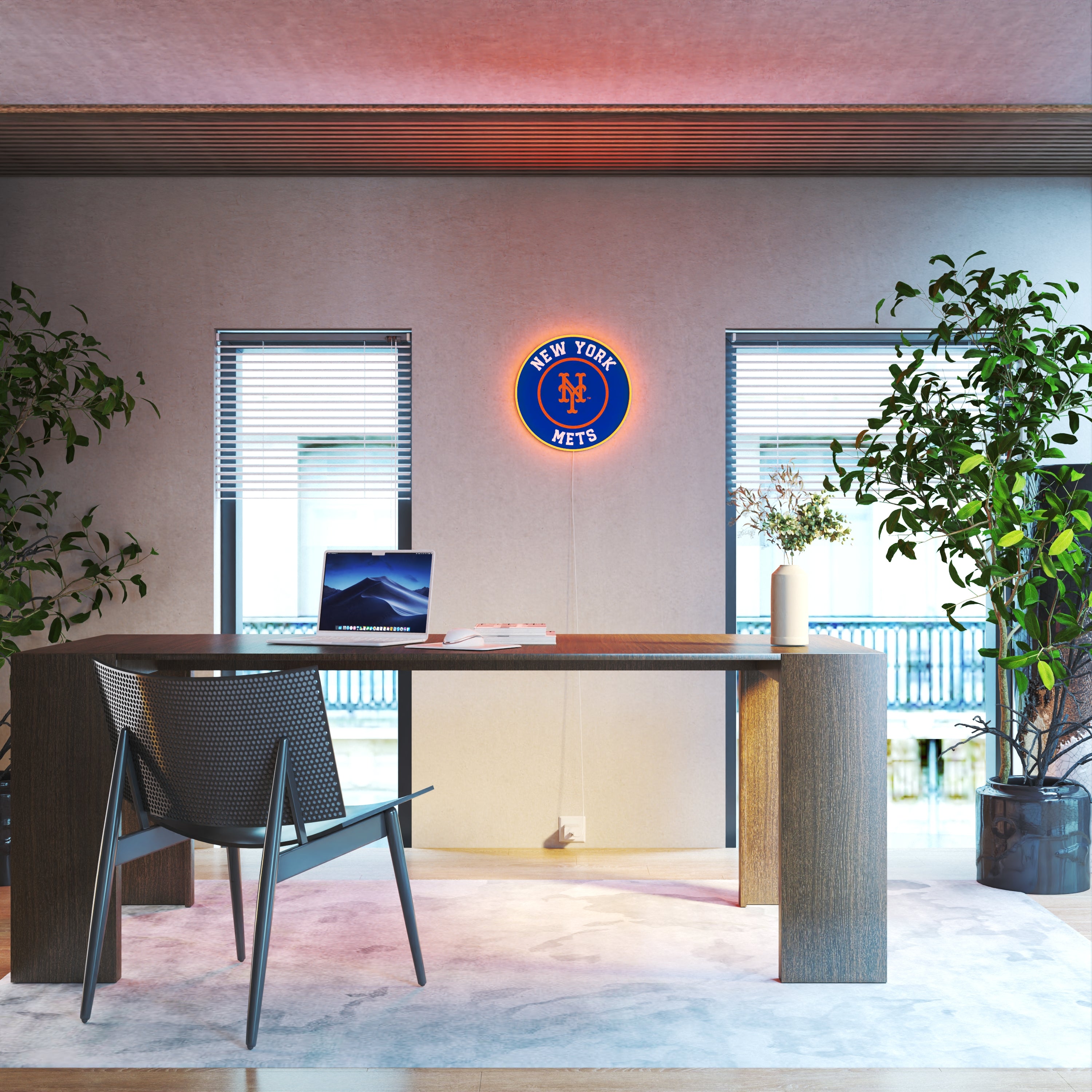 New York Mets Rounded Logo, LED neon sign