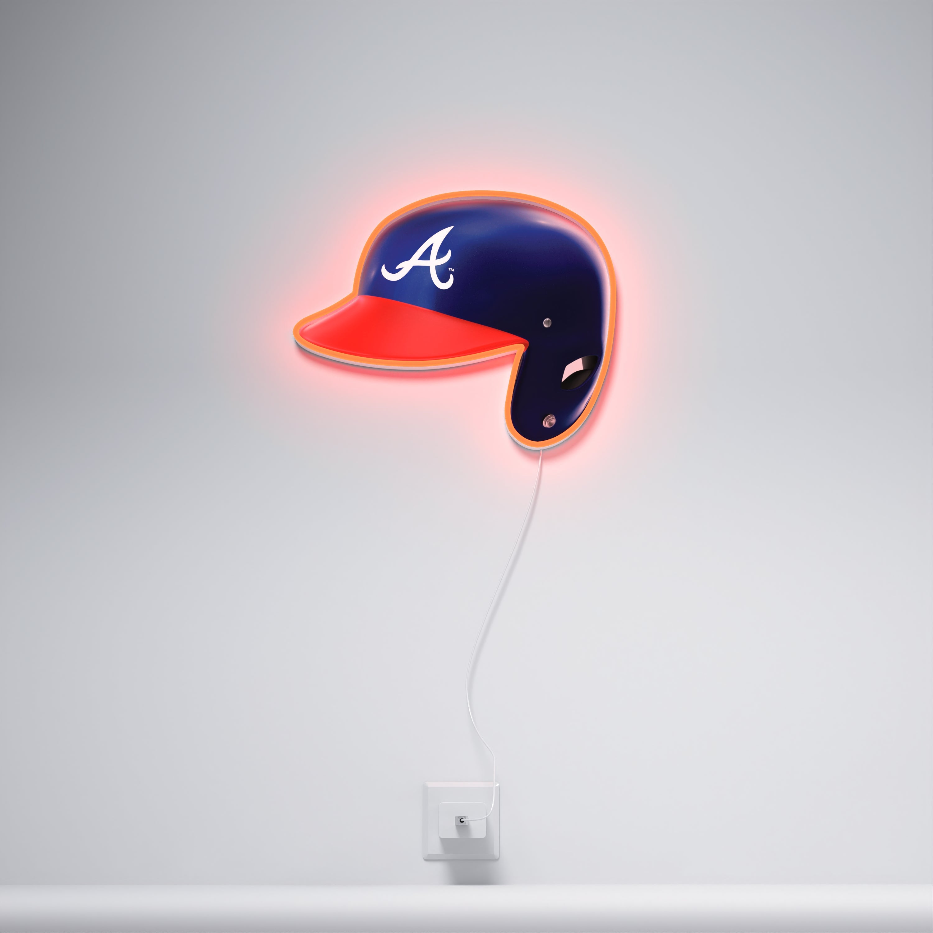 Atlanta Braves Helmet, LED neon sign