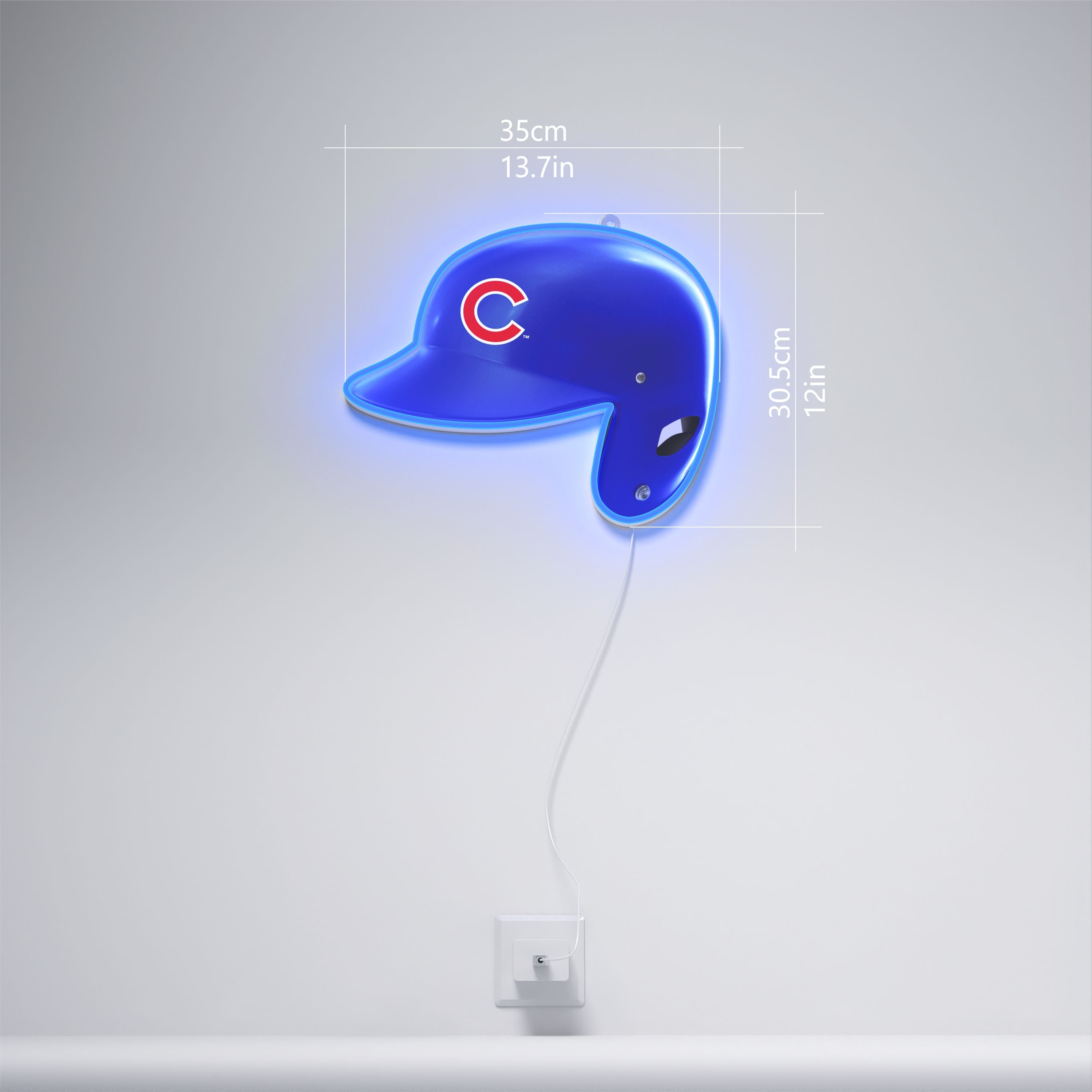 Chicago Cubs Helmet, LED neon sign