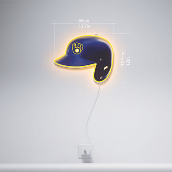 Milwaukee Brewers Helmet, LED neon sign