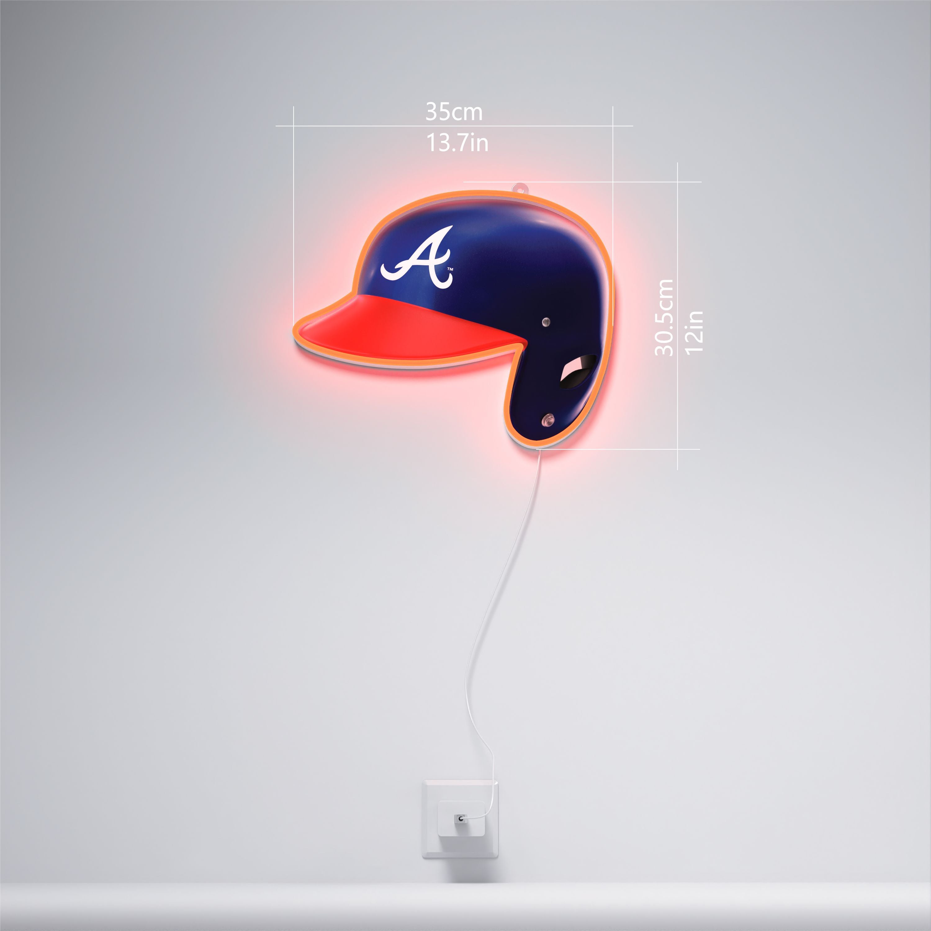 Atlanta Braves Helmet, LED neon sign