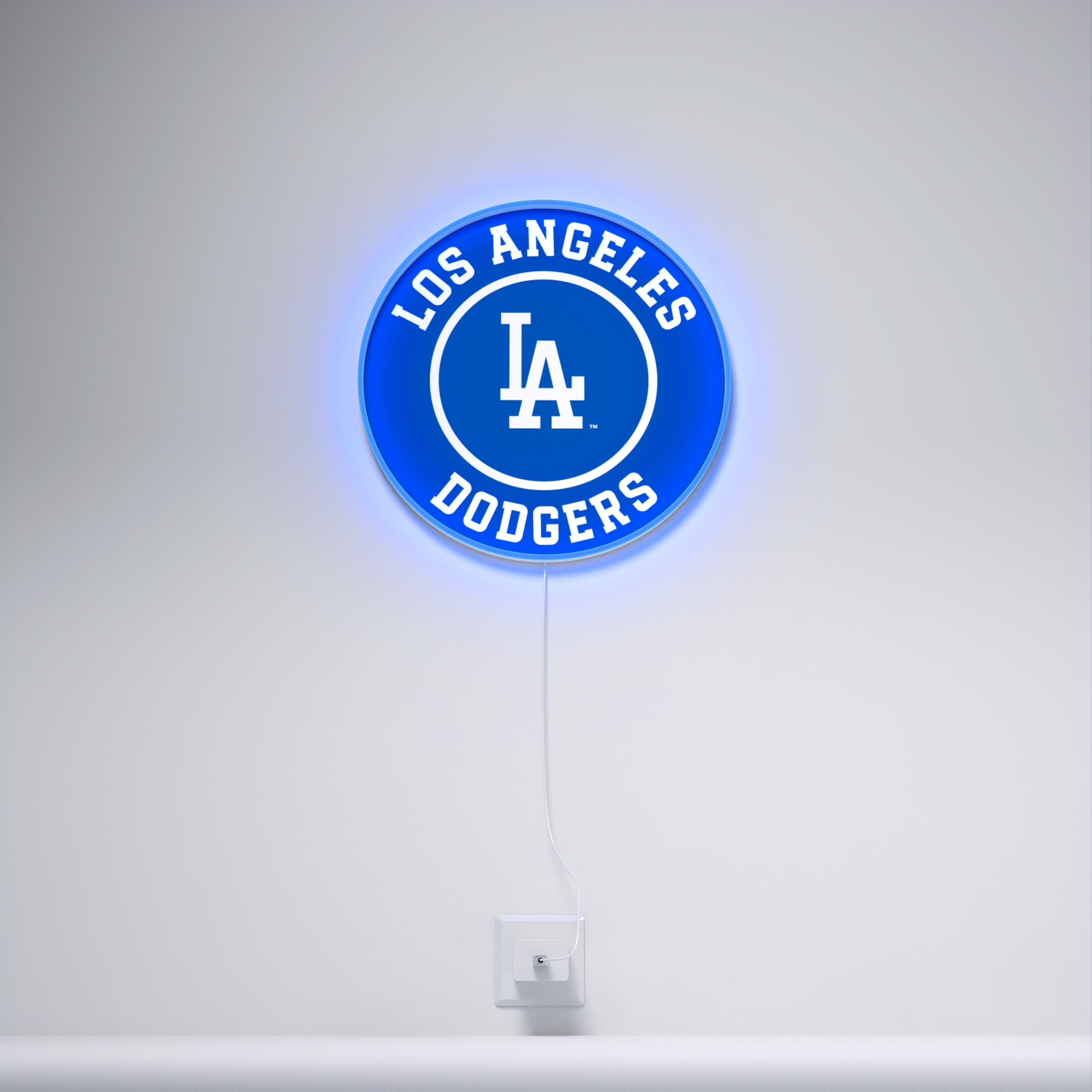 Los Angeles Dodgers Rounded Logo, LED neon sign
