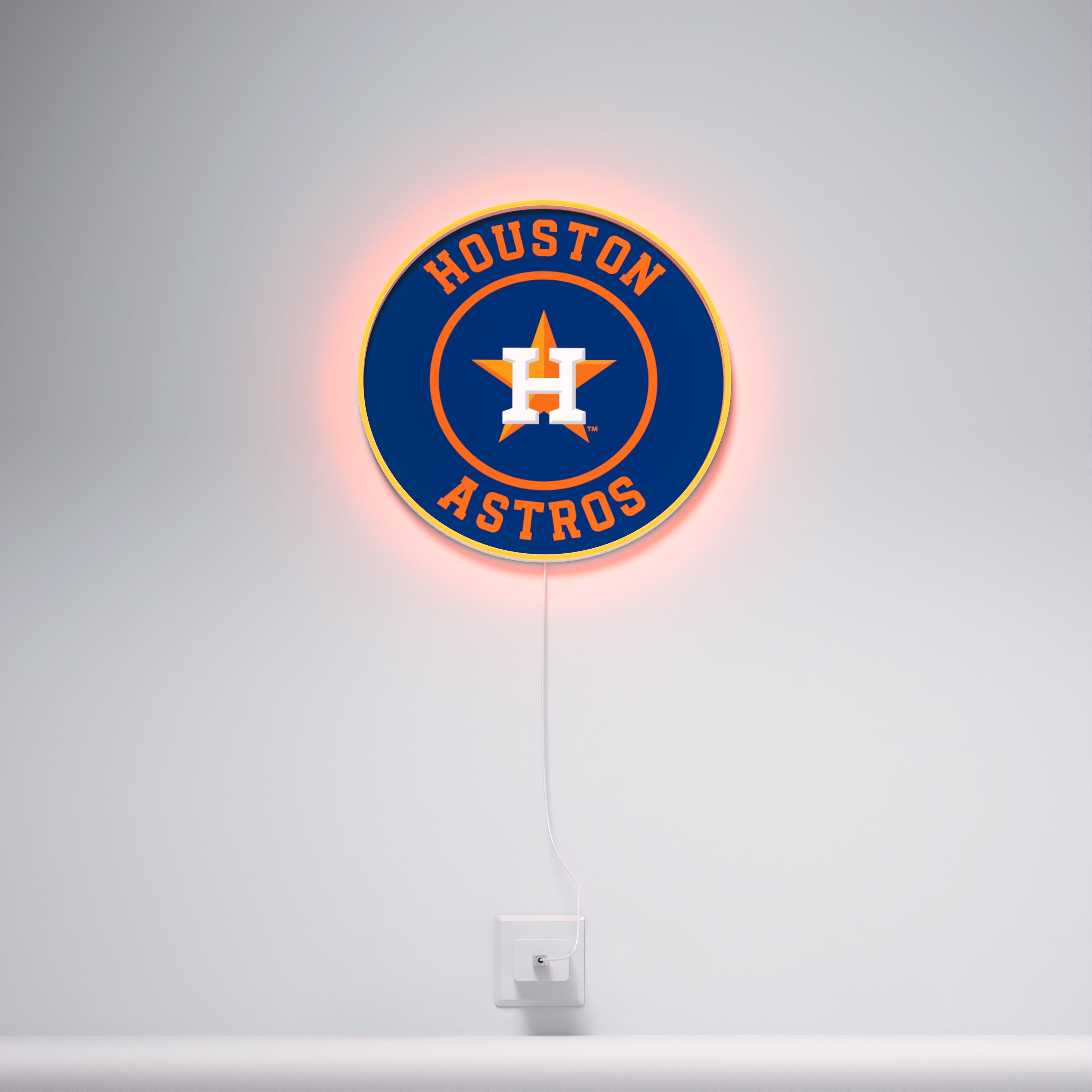 Houston Astros Rounded Logo, LED neon sign