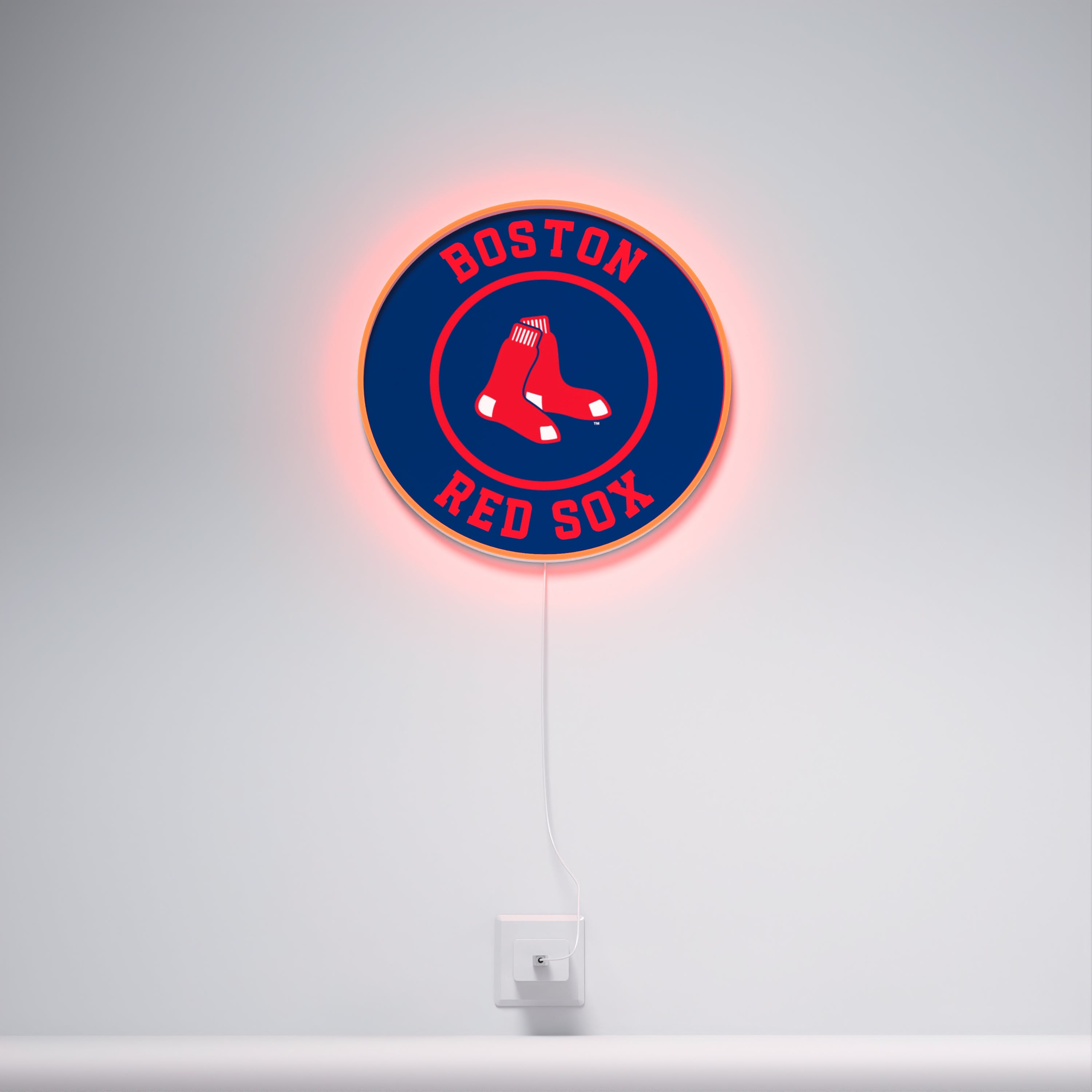 Boston Red Sox Rounded Logo, LED neon sign