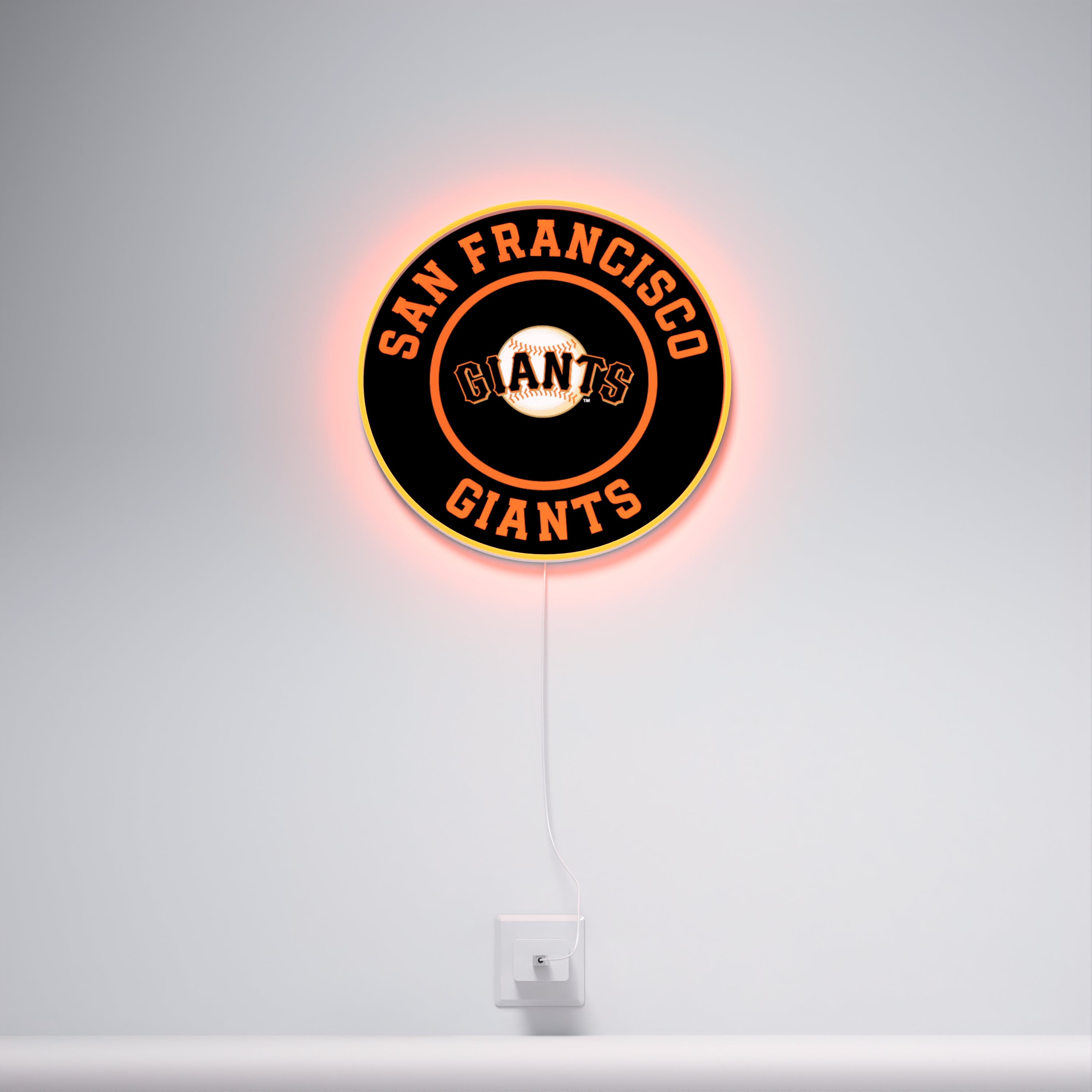 サンフランシスコ・ジャイアンツの丸型ロゴ、LEDネオンサイン