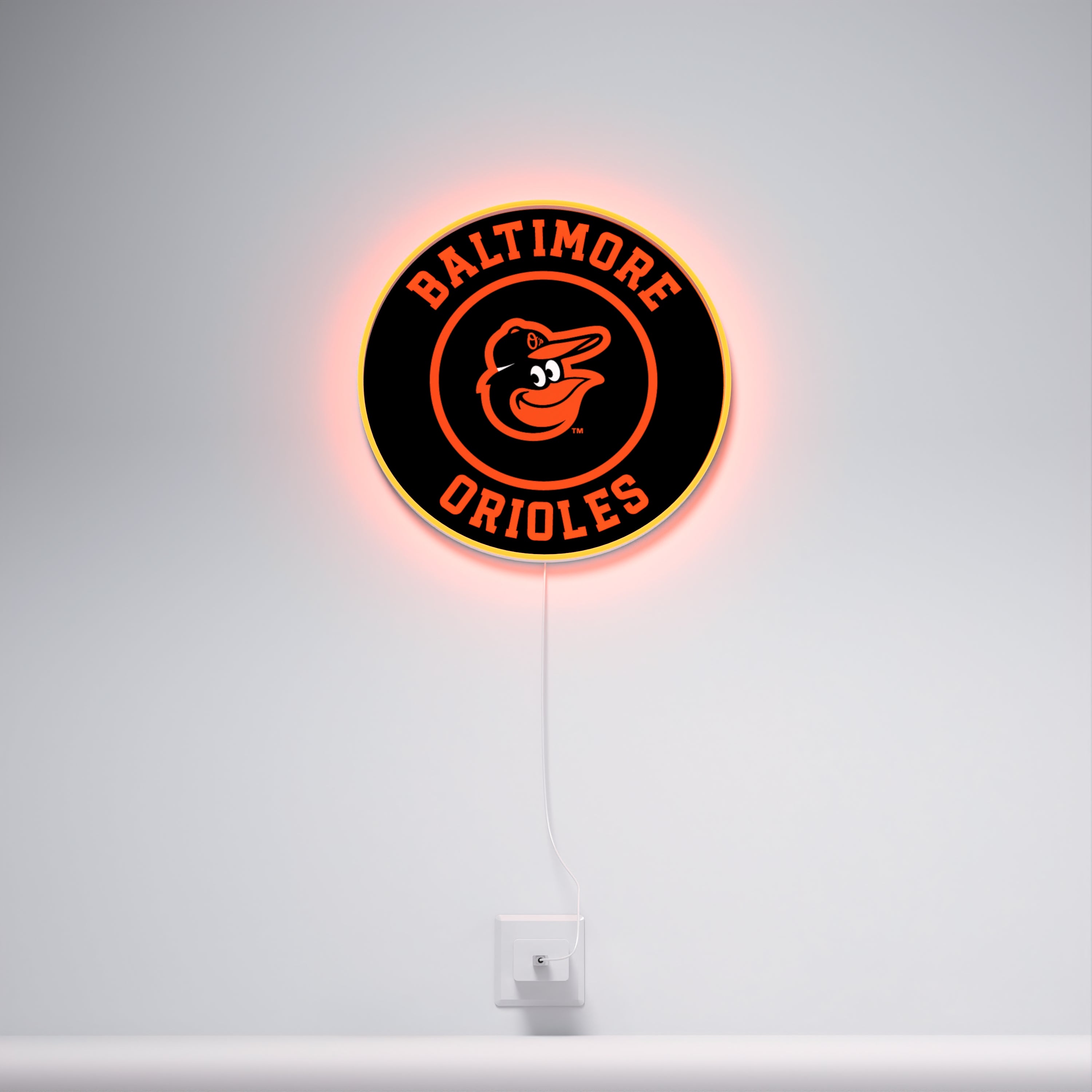 Baltimore Orioles Rounded Logo, LED neon sign