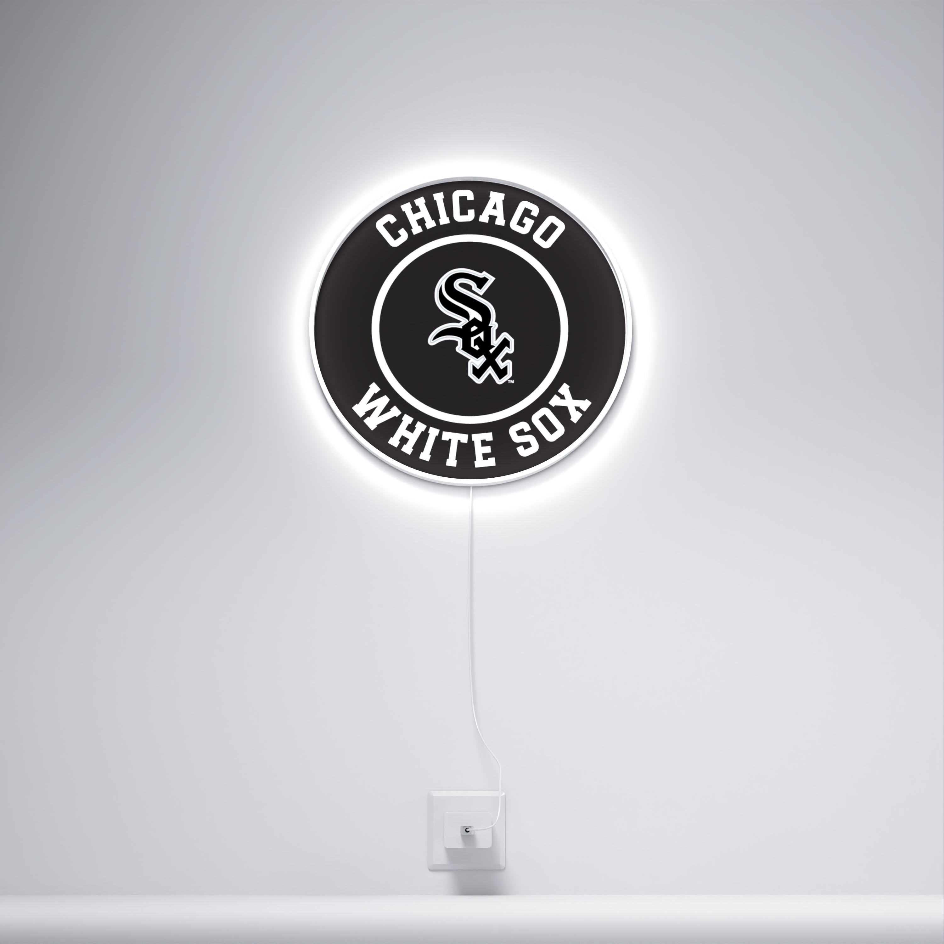 Chicago White Sox Rounded Logo, LED neon sign - YELLOWPOP USA