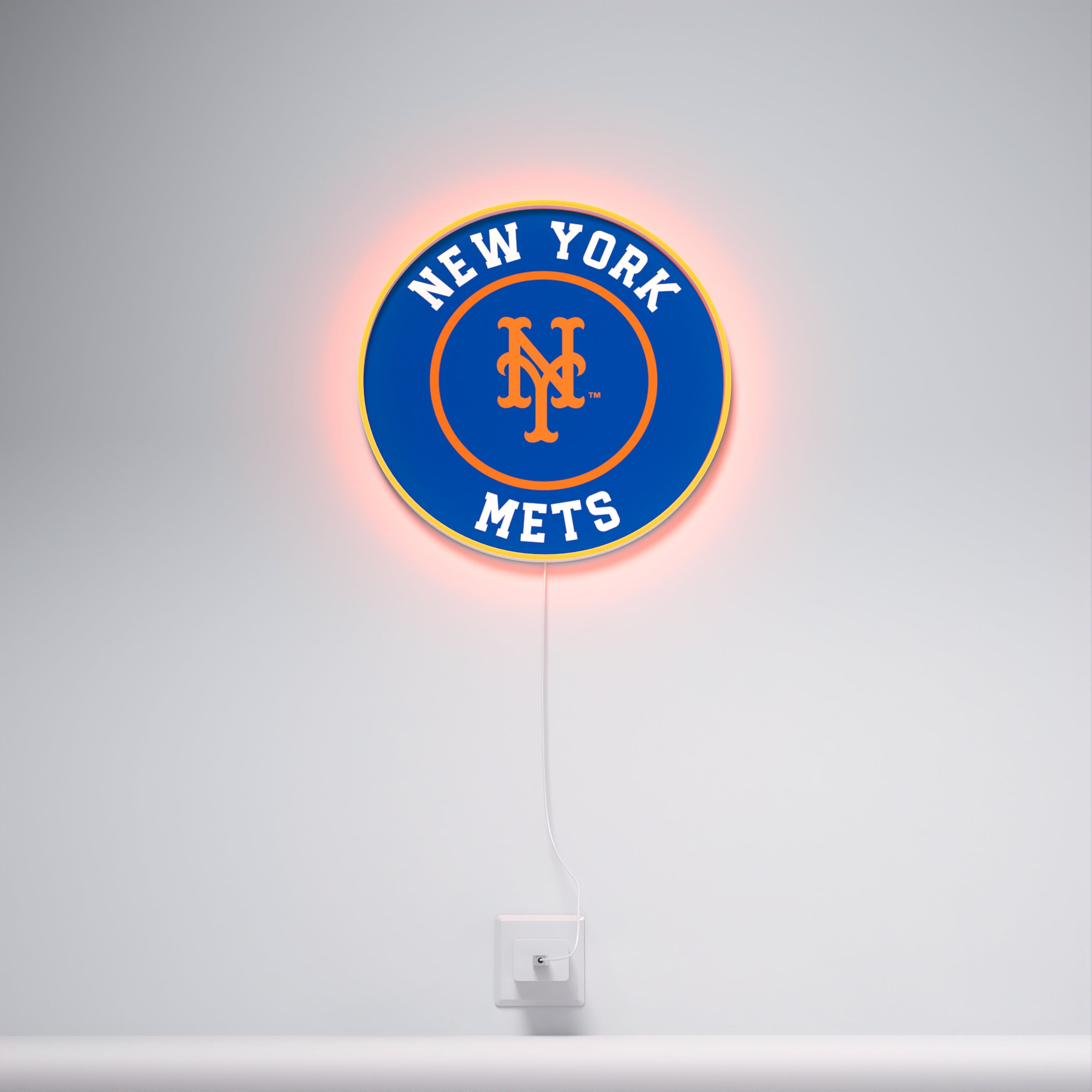 New York Mets Rounded Logo, LED neon sign