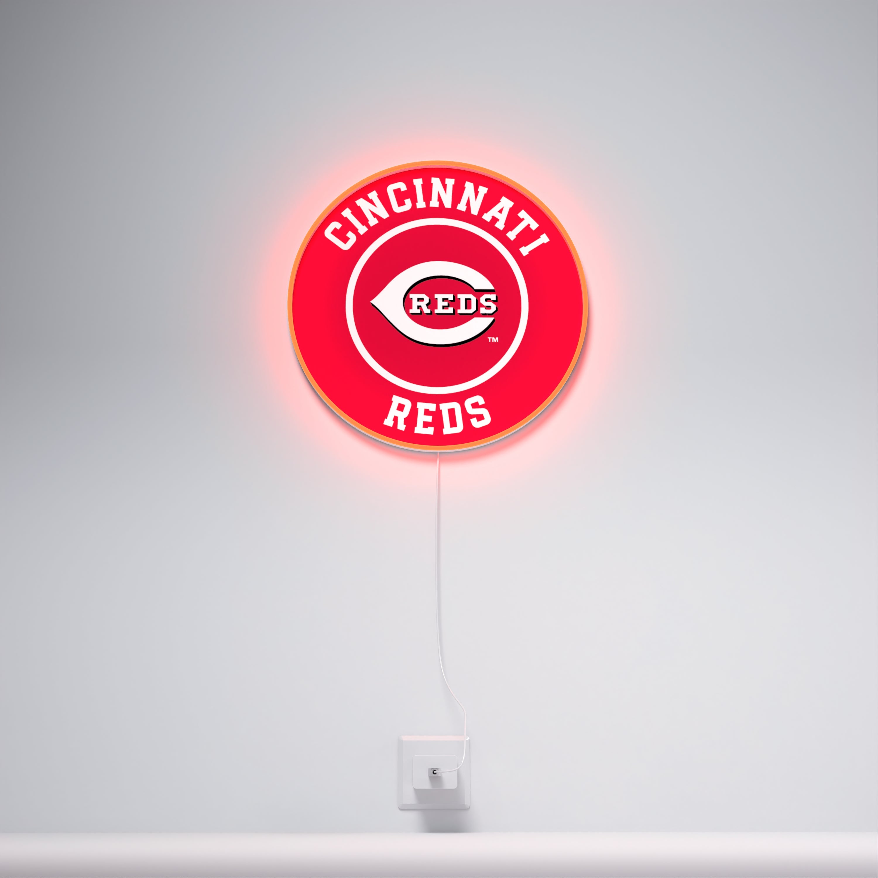 Cincinnati Reds Rounded Logo, LED neon sign