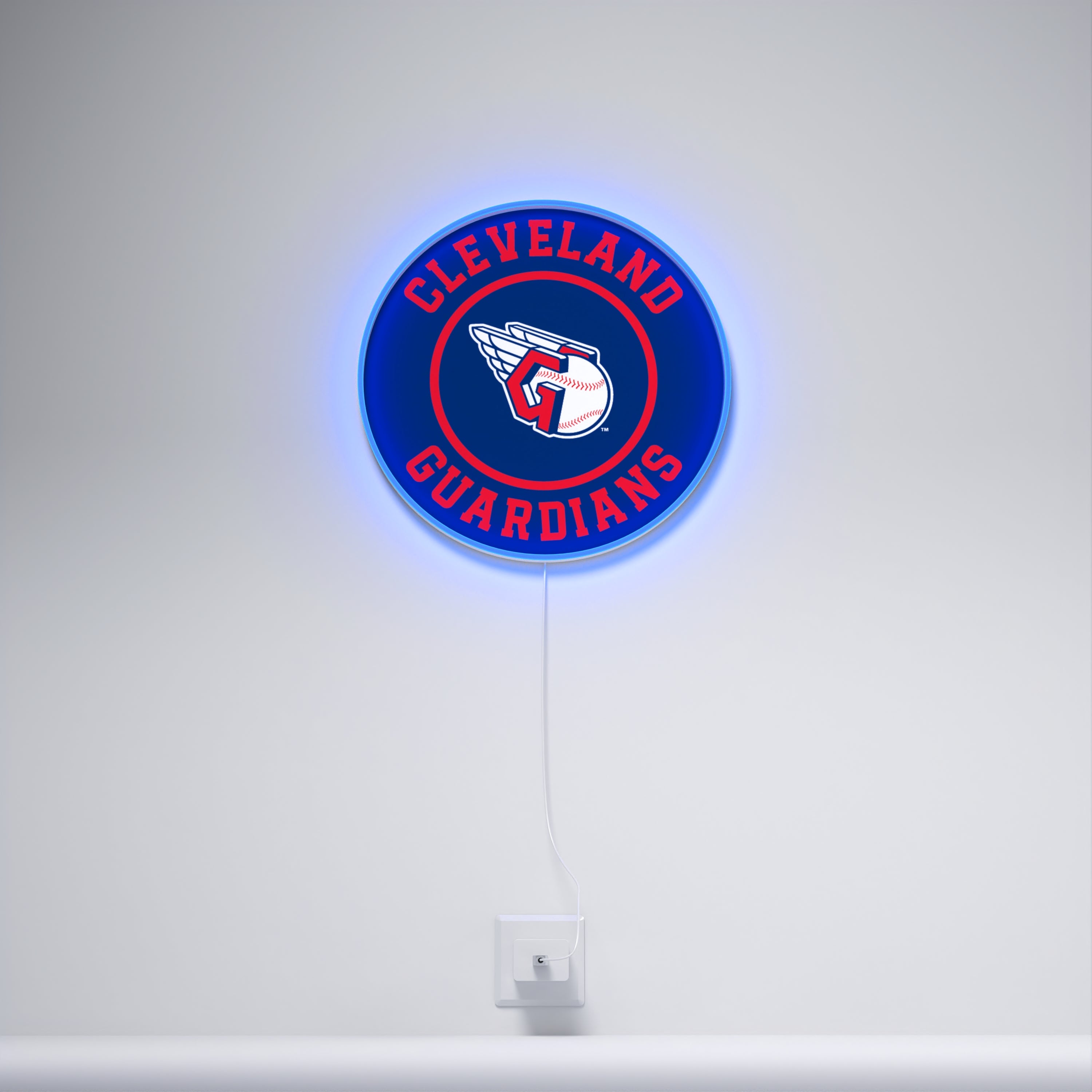 Cleveland Guardians Rounded Logo, LED neon sign