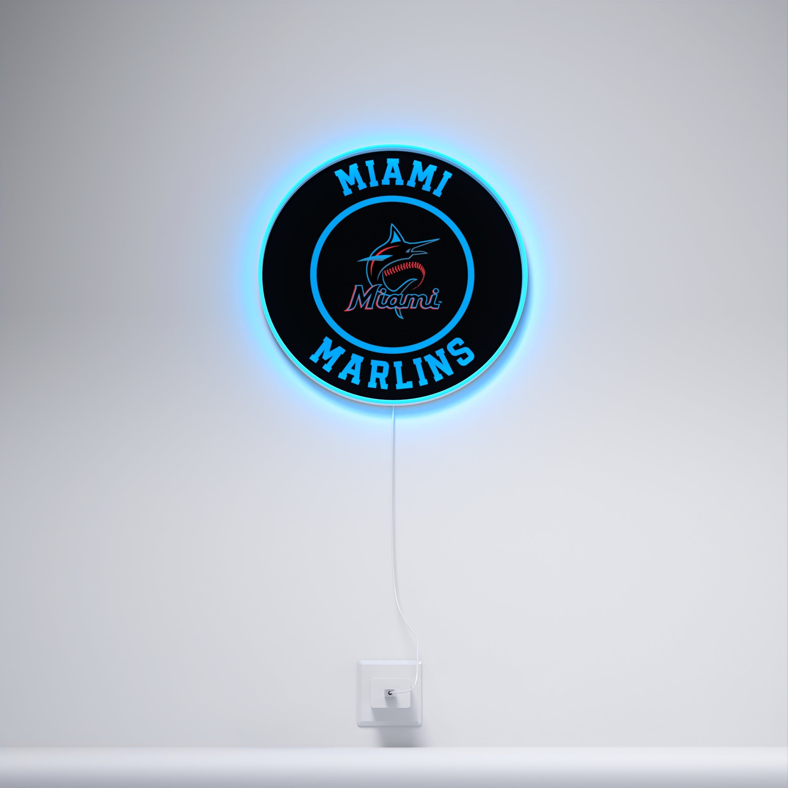 Miami Marlins Rounded Logo, LED neon sign - YELLOWPOP USA