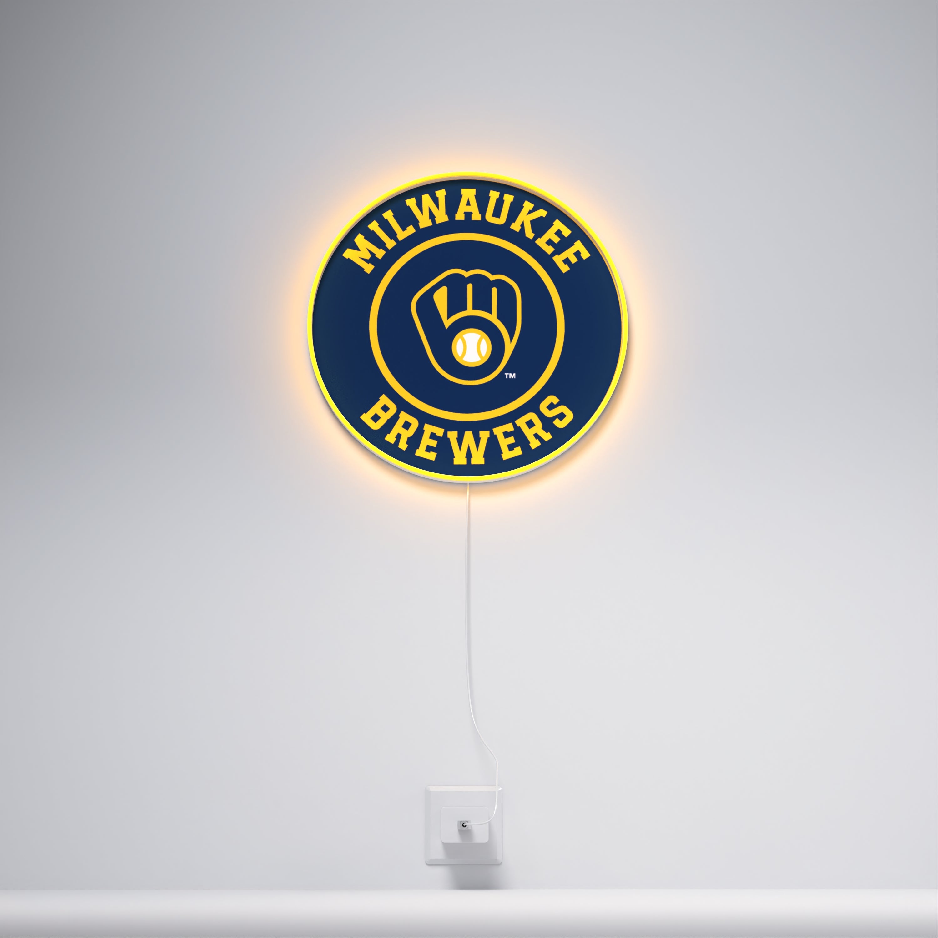 Milwaukee Brewers Rounded Logo, LED neon sign - YELLOWPOP USA