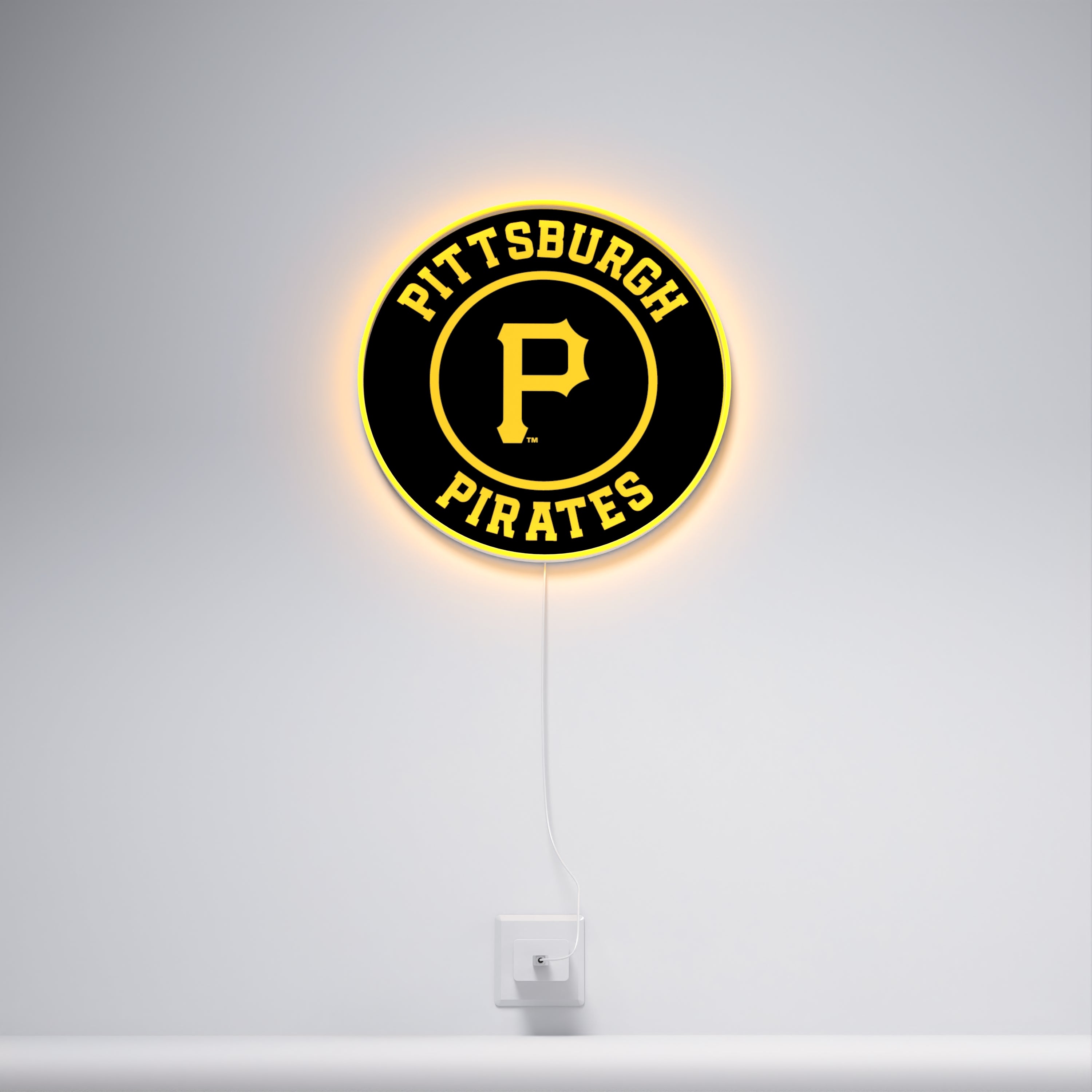 Pittsburgh Pirates Rounded Logo, LED neon sign