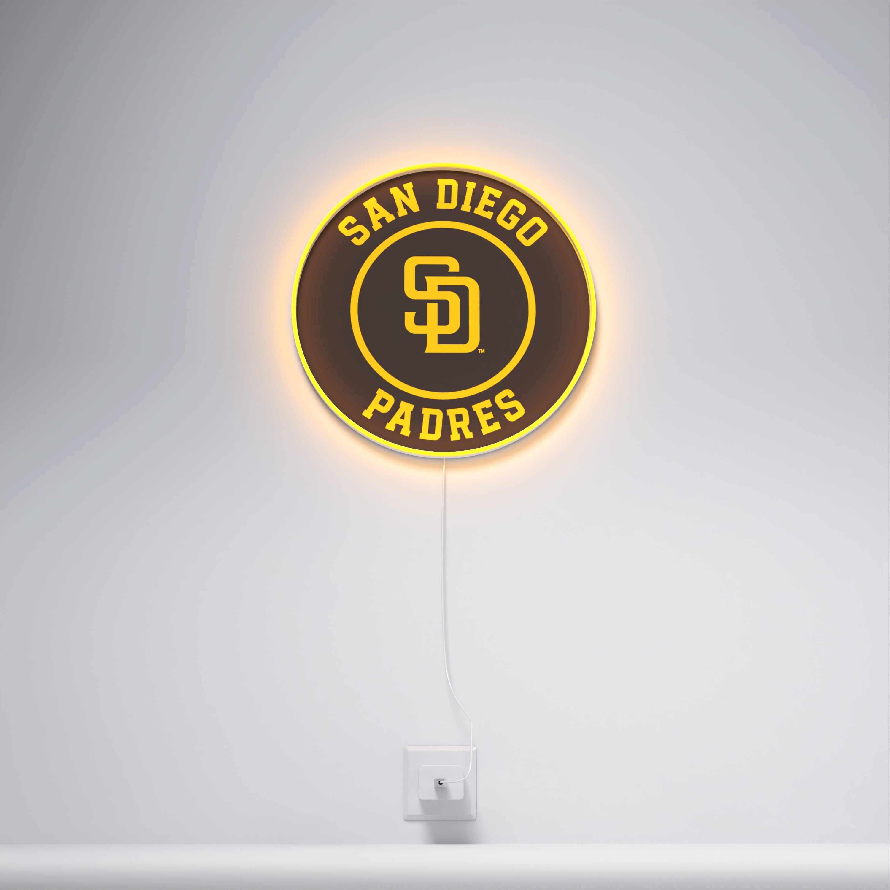 San Diego Padres Rounded Logo, LED neon sign
