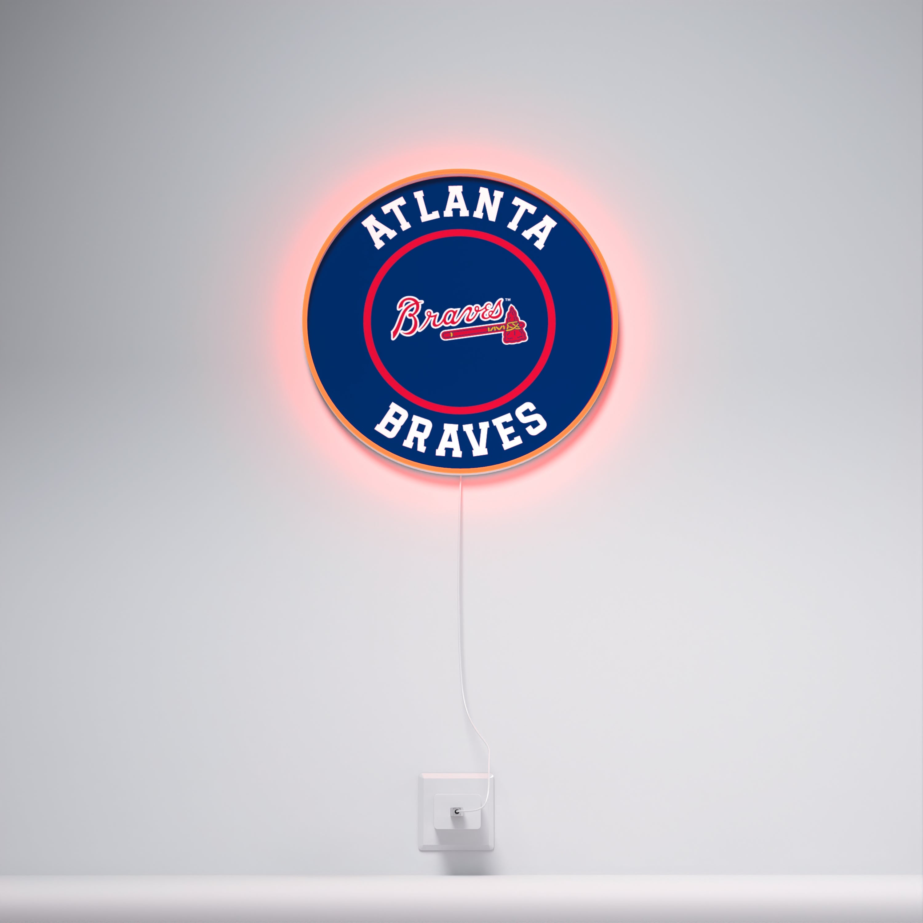 Atlanta Braves Rounded Logo, LED neon sign