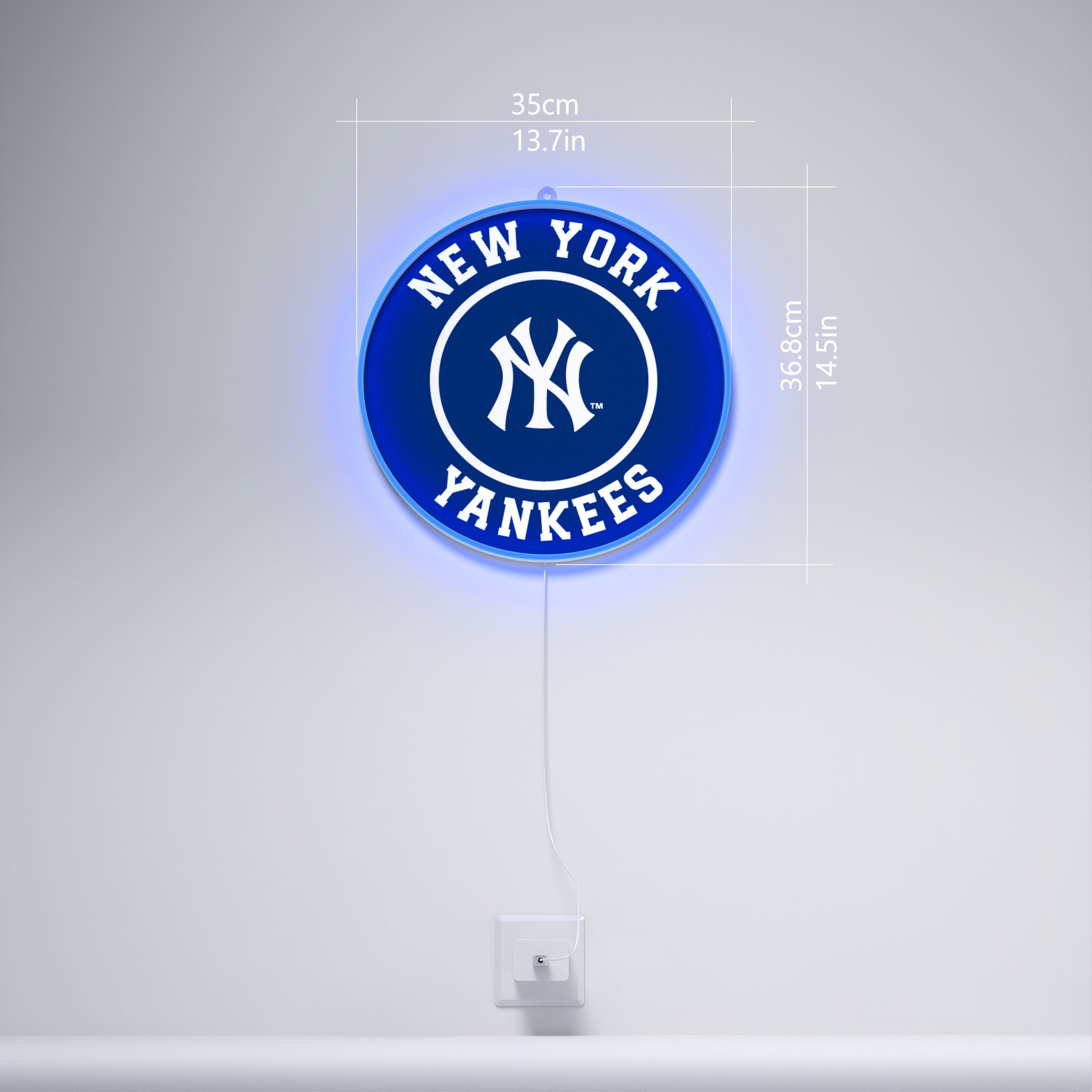 NY Yankees Rounded Logo, LED neon sign
