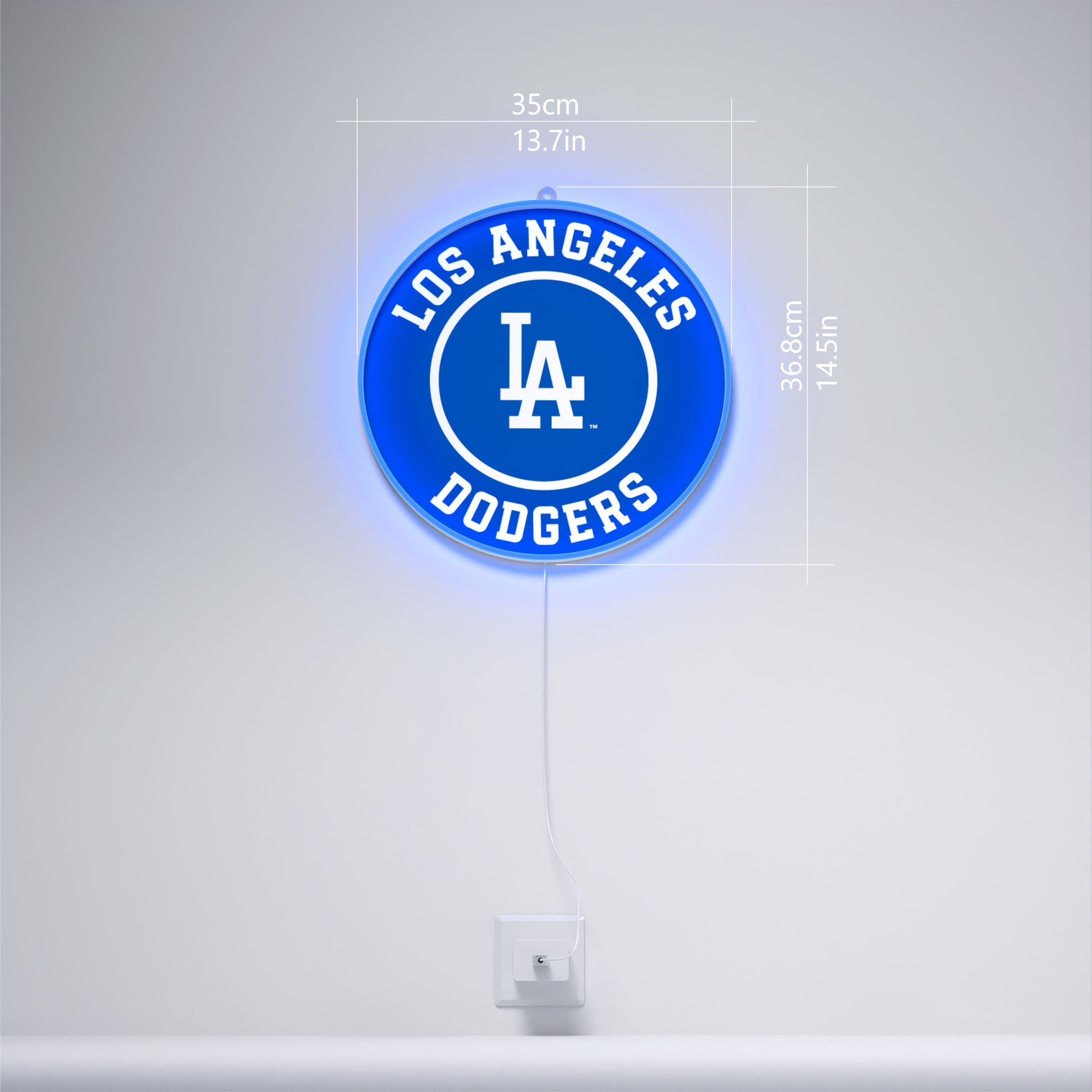 Los Angeles Dodgers Rounded Logo, LED neon sign