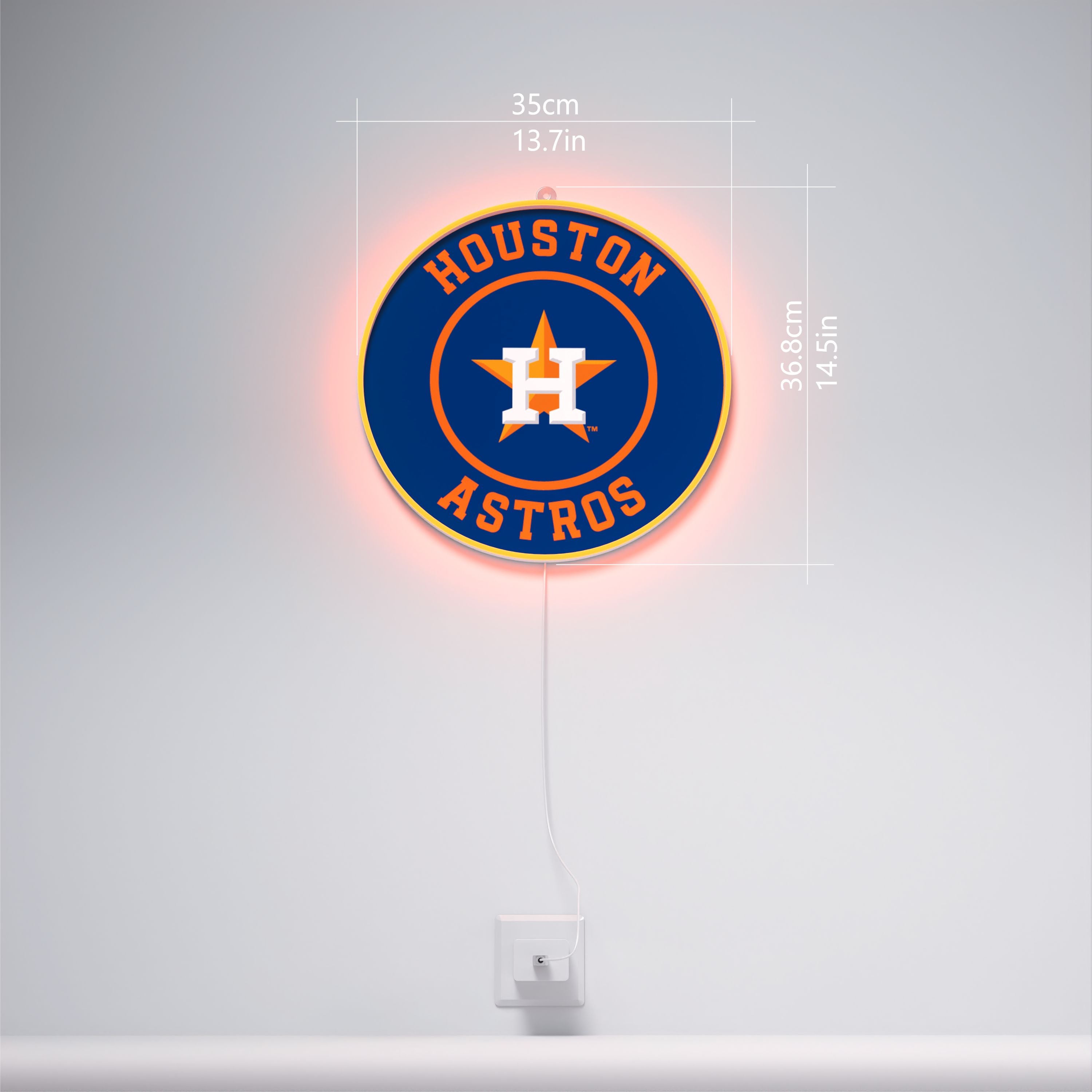 Houston Astros Rounded Logo, LED neon sign