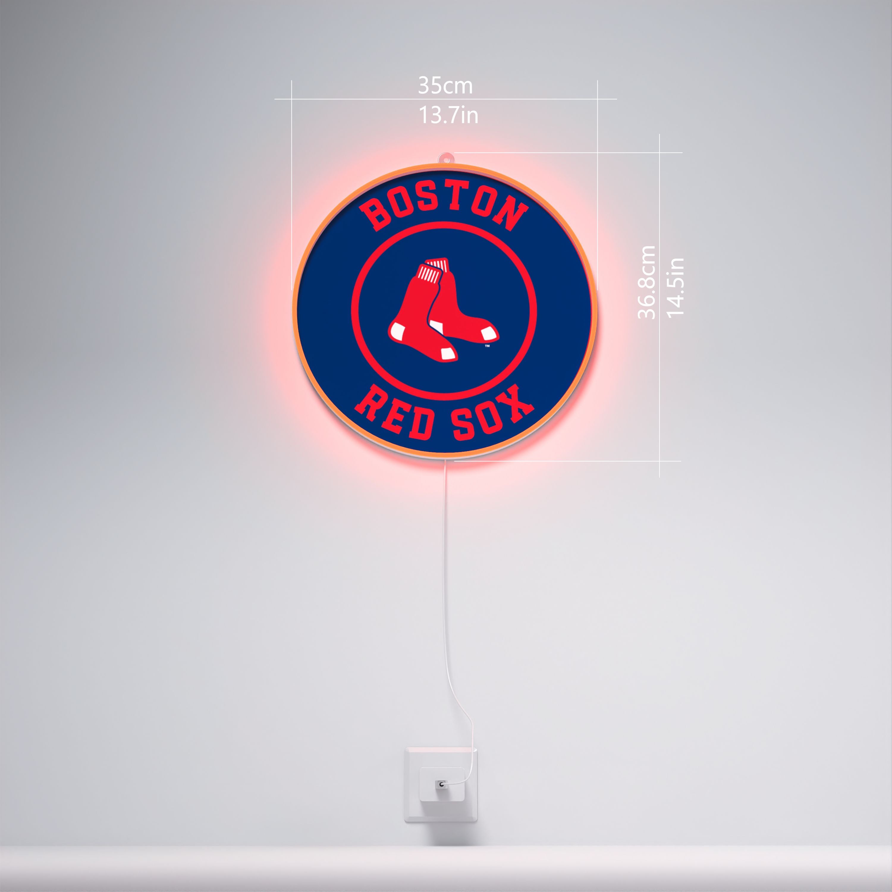 Boston Red Sox Rounded Logo, LED neon sign