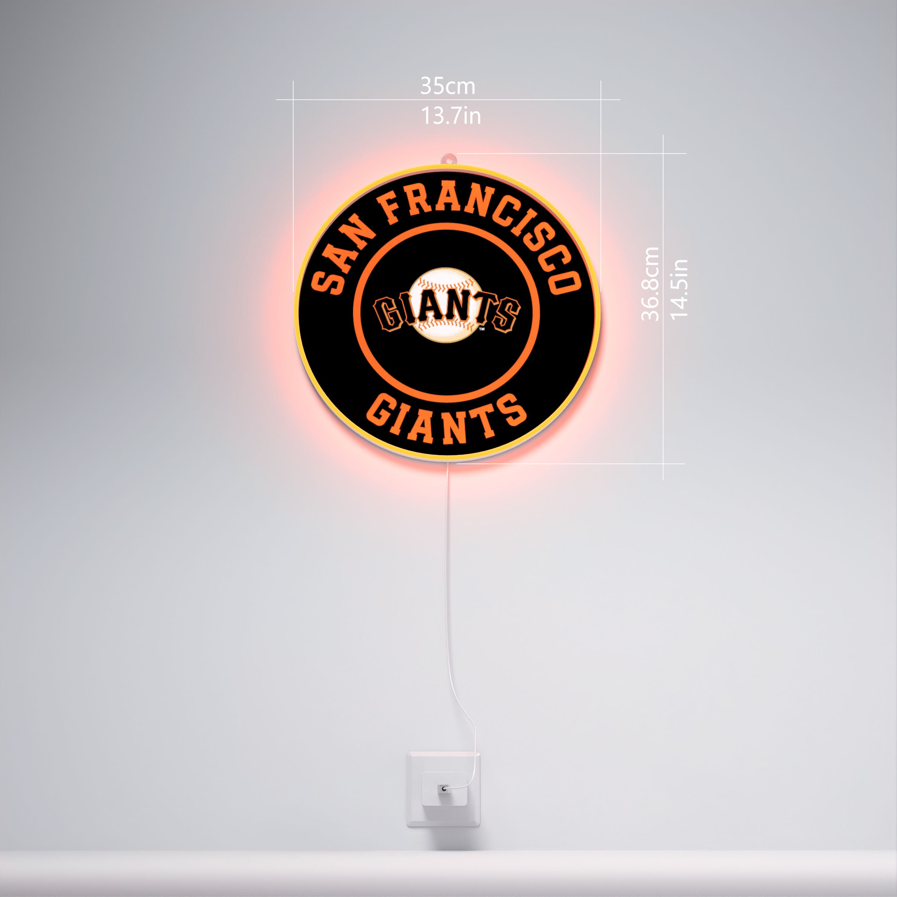 サンフランシスコ・ジャイアンツの丸型ロゴ、LEDネオンサイン