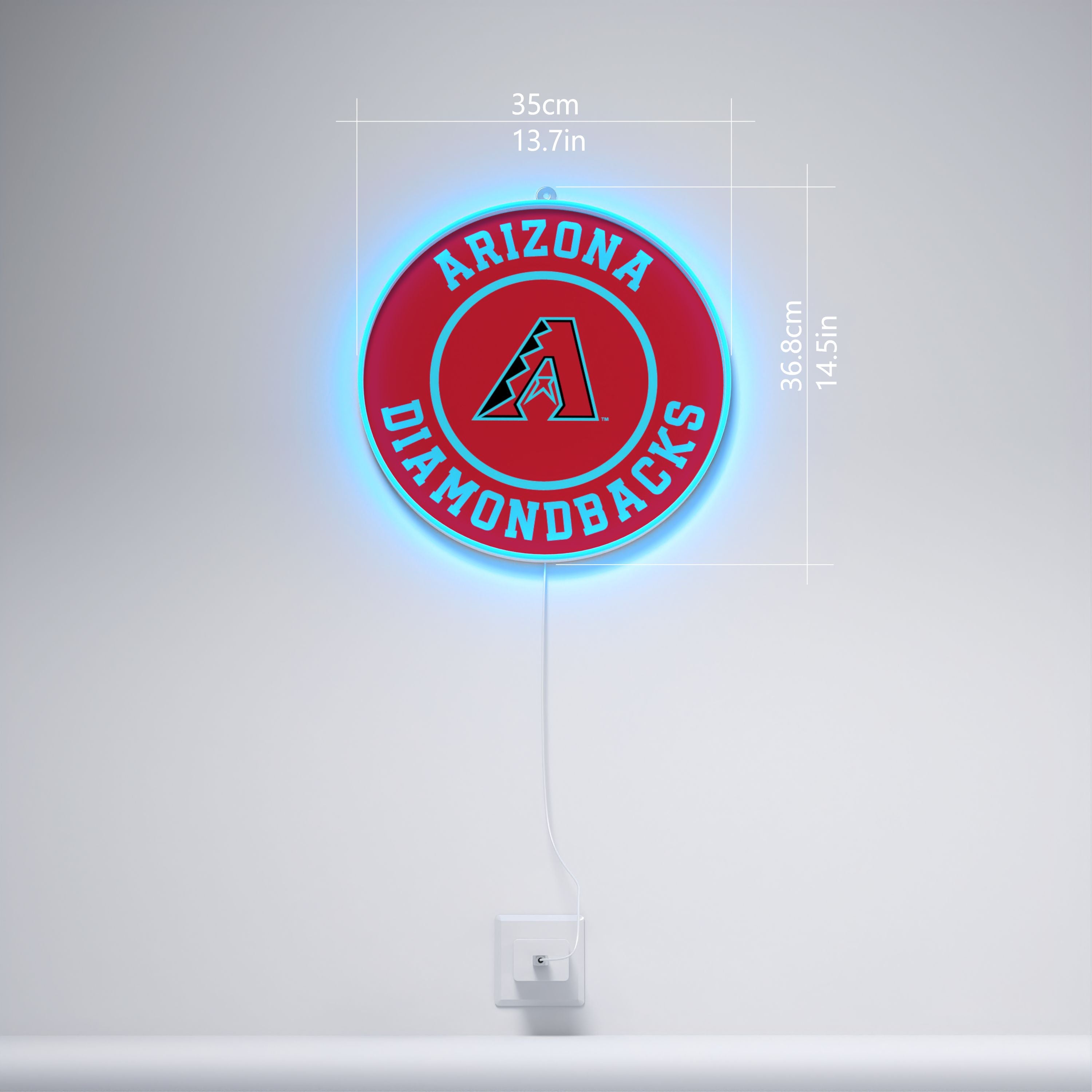Arizona Diamondbacks Rounded Logo, LED neon sign - YELLOWPOP USA
