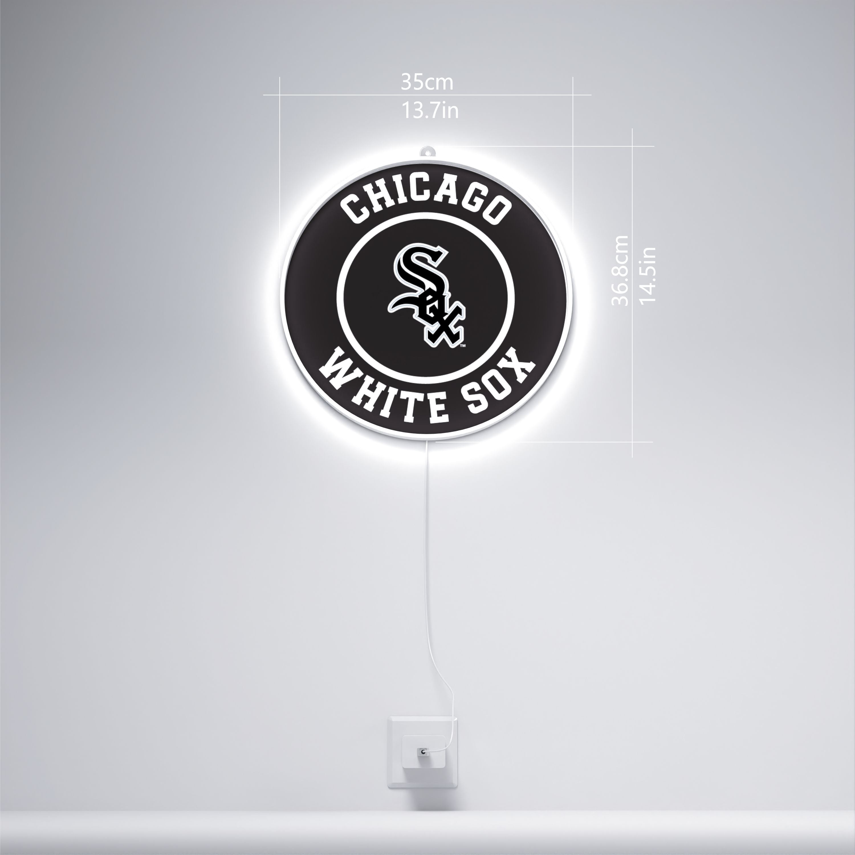 Chicago White Sox Rounded Logo, LED neon sign - YELLOWPOP USA