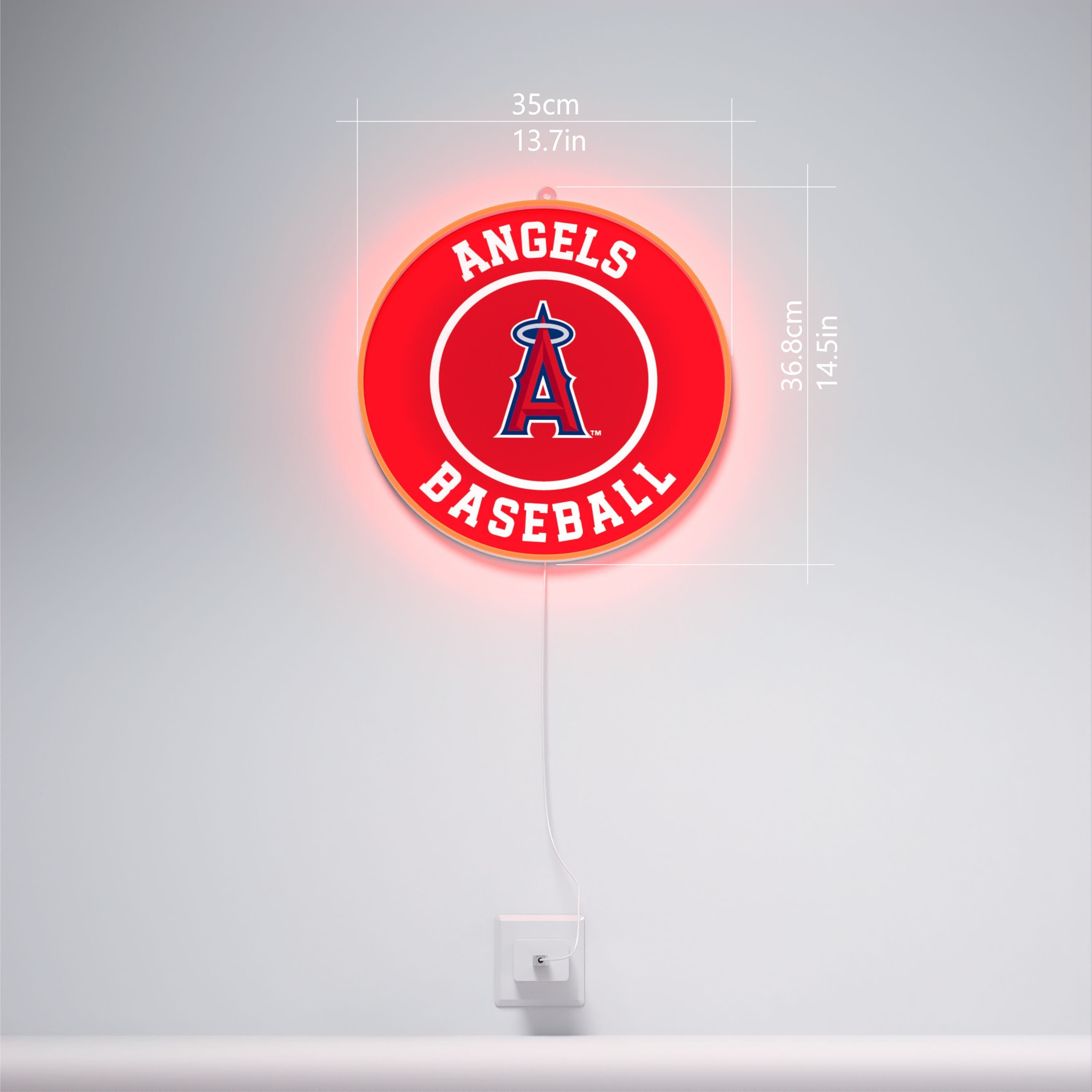 Los Angeles Angels Rounded Logo, LED neon sign