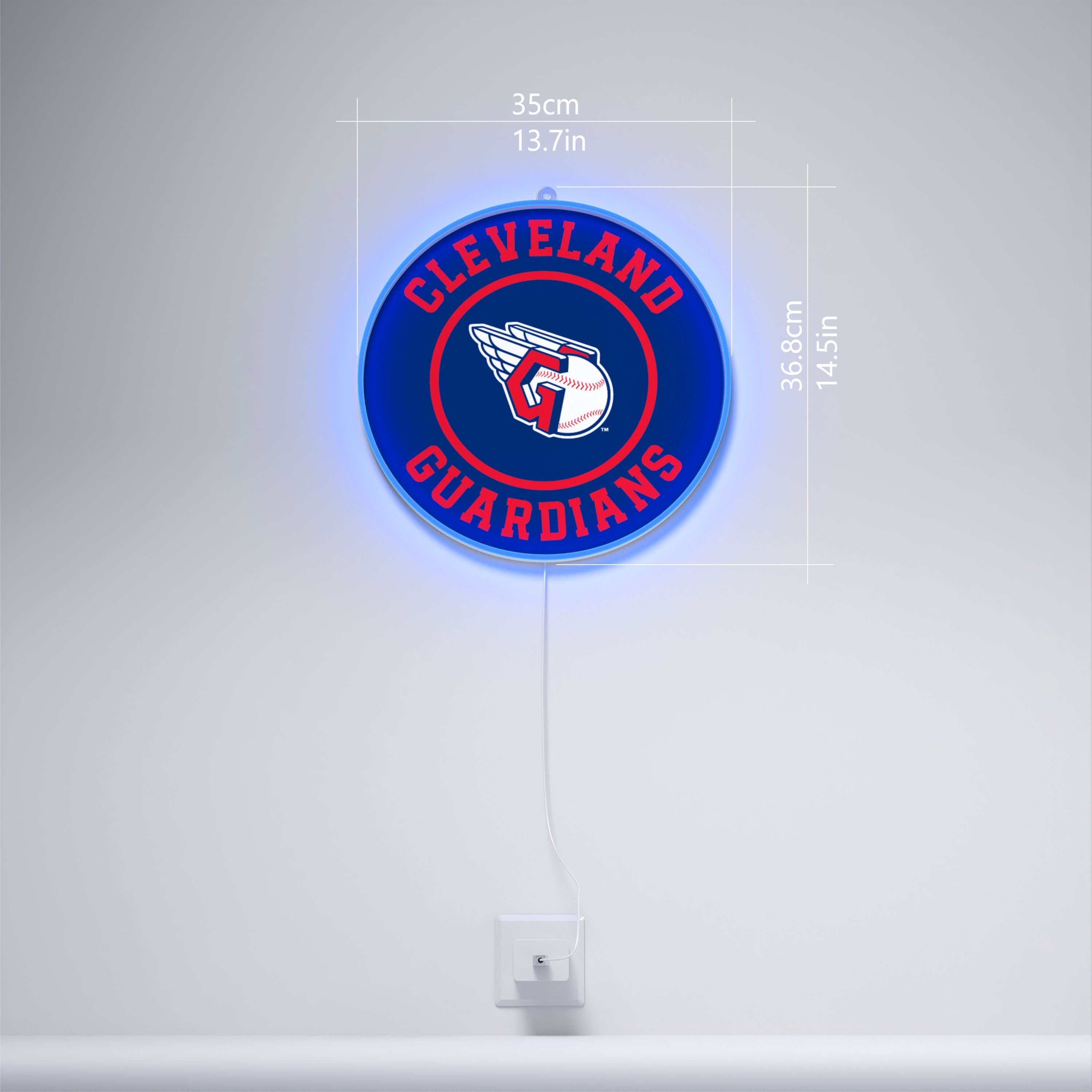 Cleveland Guardians Rounded Logo, LED neon sign