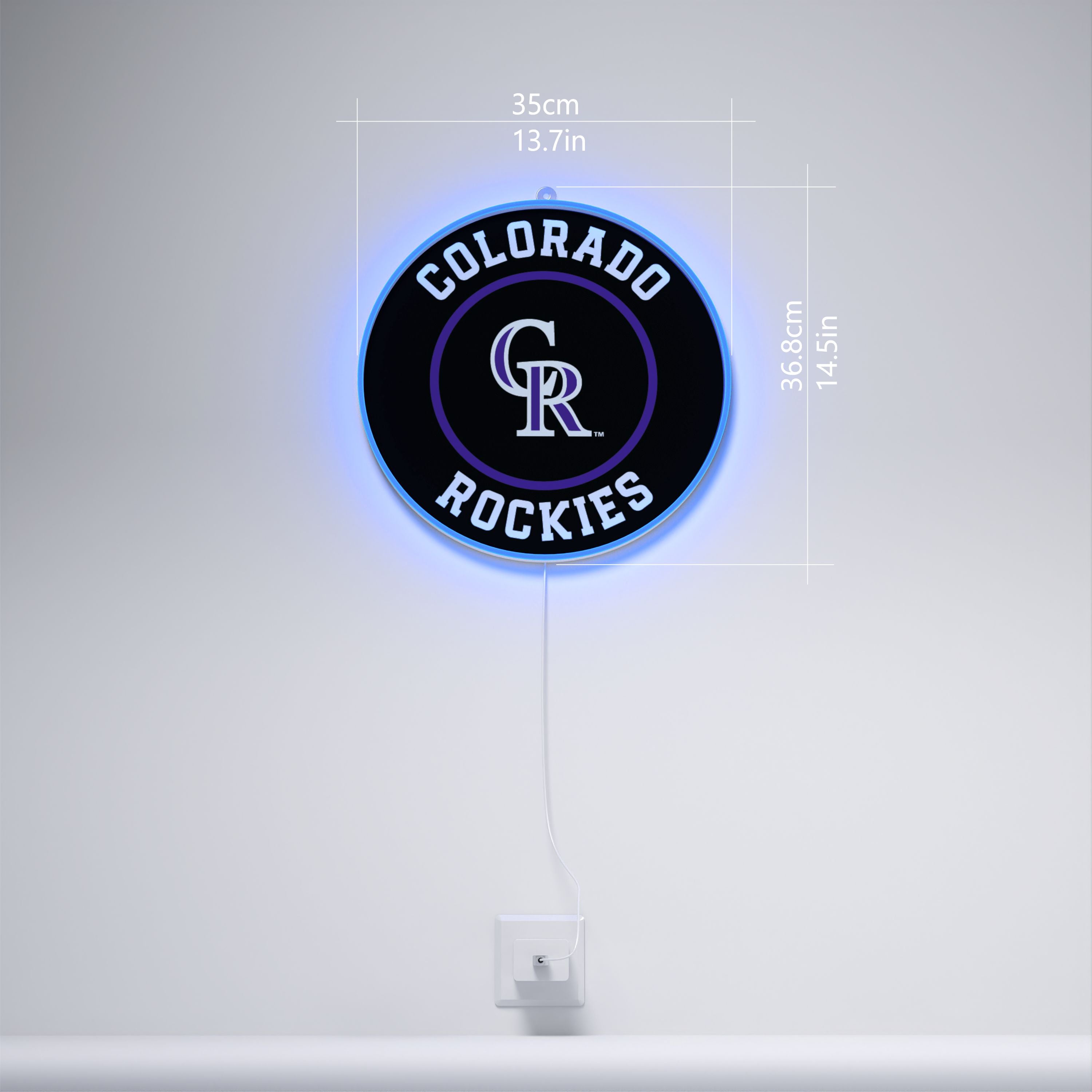 Colorado Rockies Rounded Logo, LED neon sign - YELLOWPOP USA