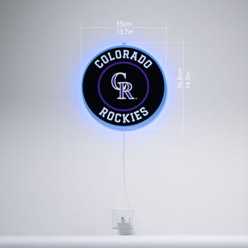 Colorado Rockies Rounded Logo, LED neon sign