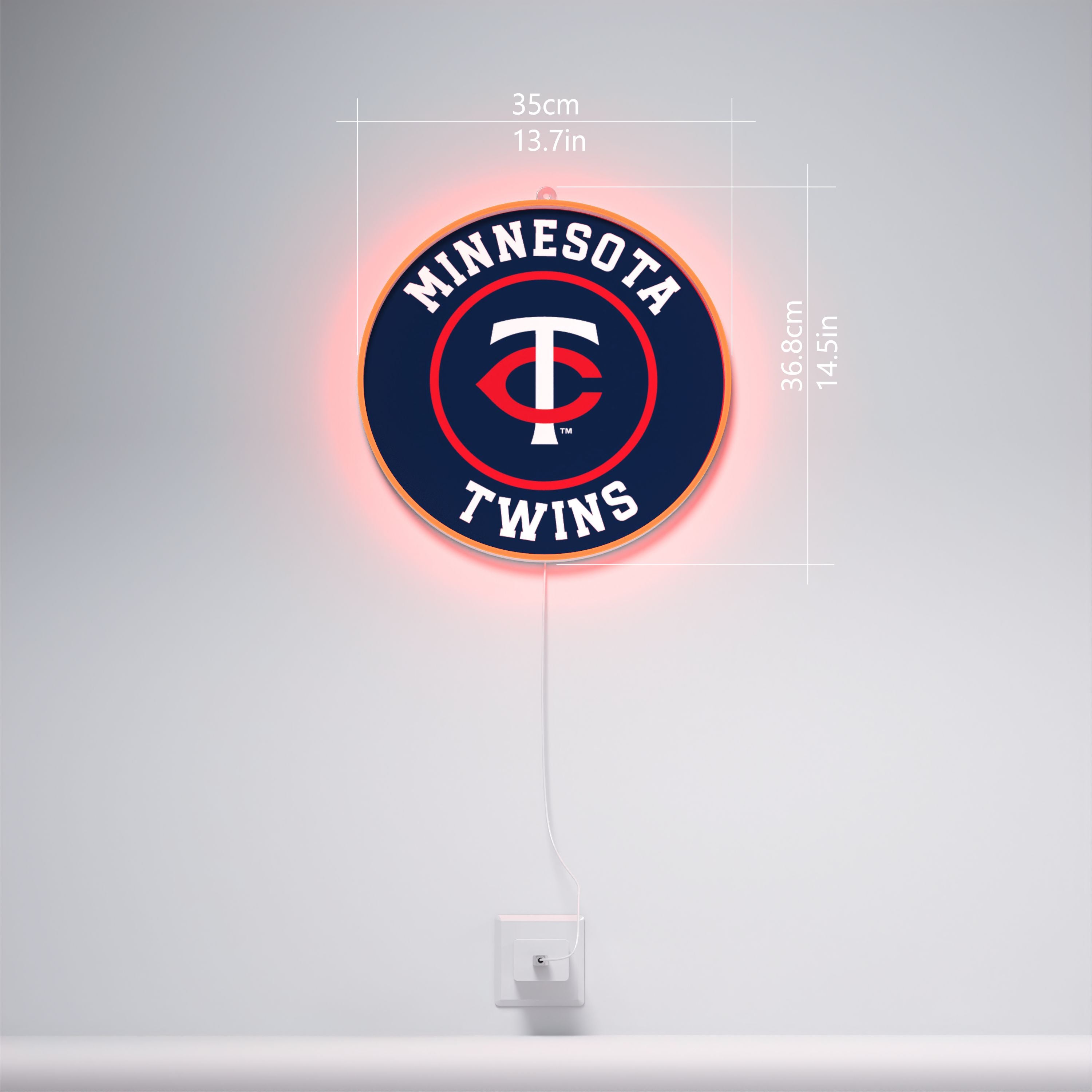 Minnesota Twins Rounded Logo, LED neon sign - YELLOWPOP USA