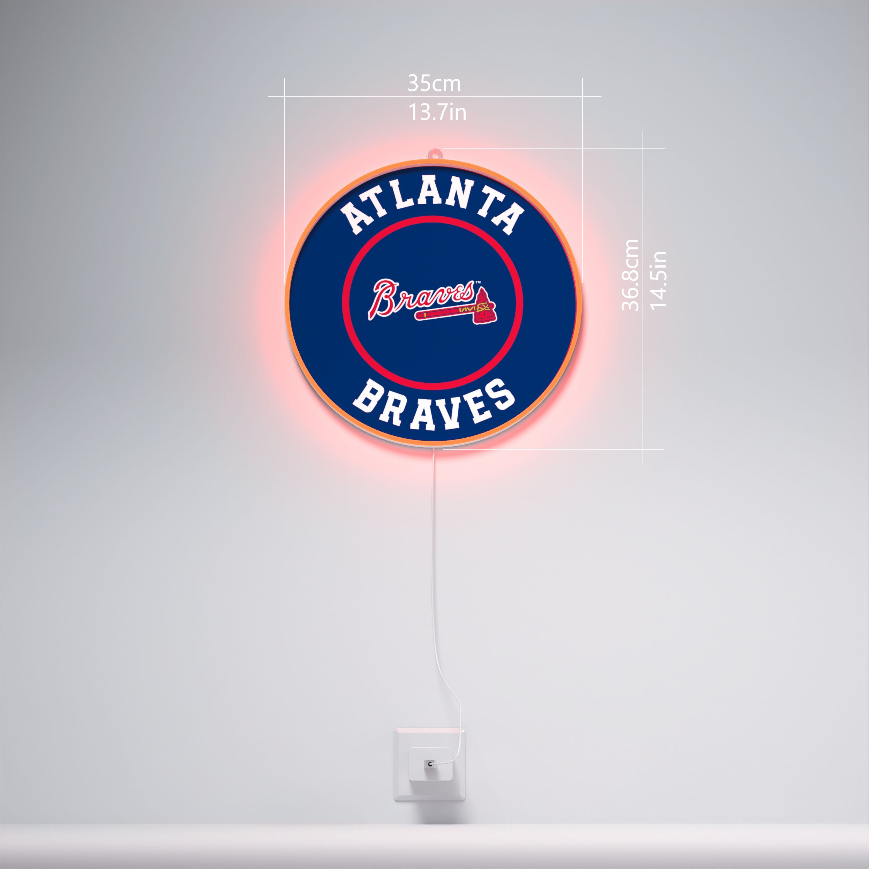 Atlanta Braves Rounded Logo, LED neon sign
