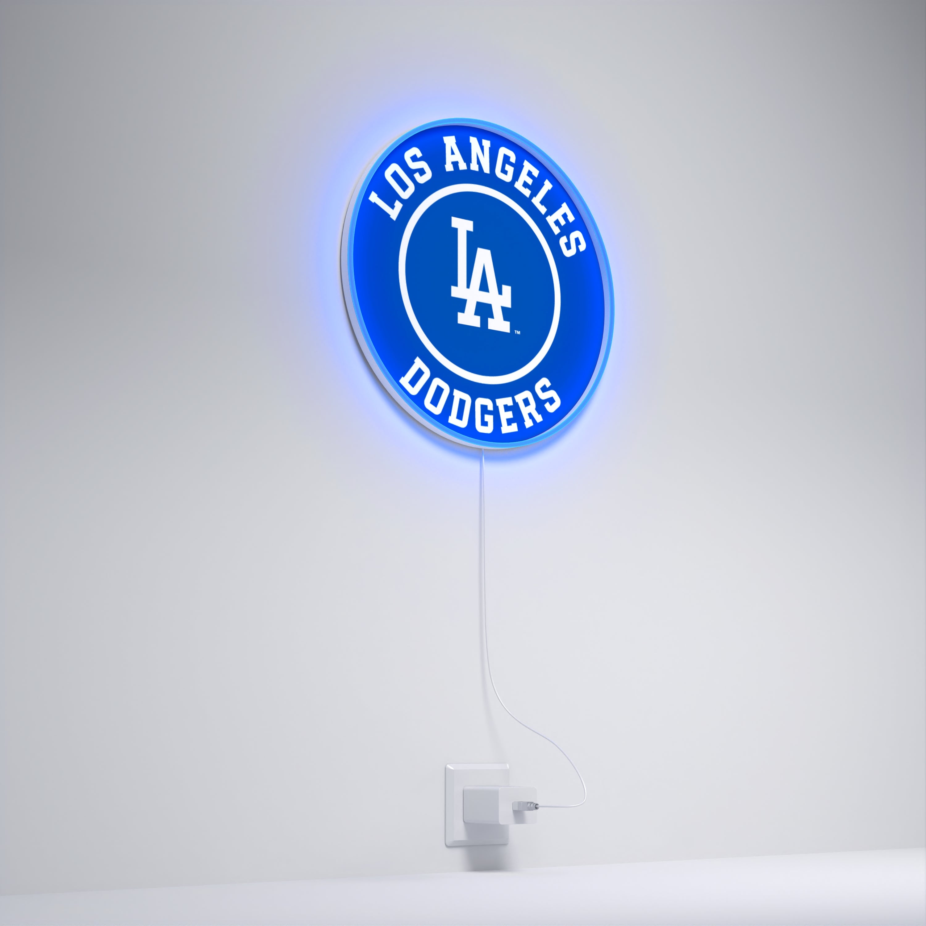 Los Angeles Dodgers Rounded Logo, LED neon sign
