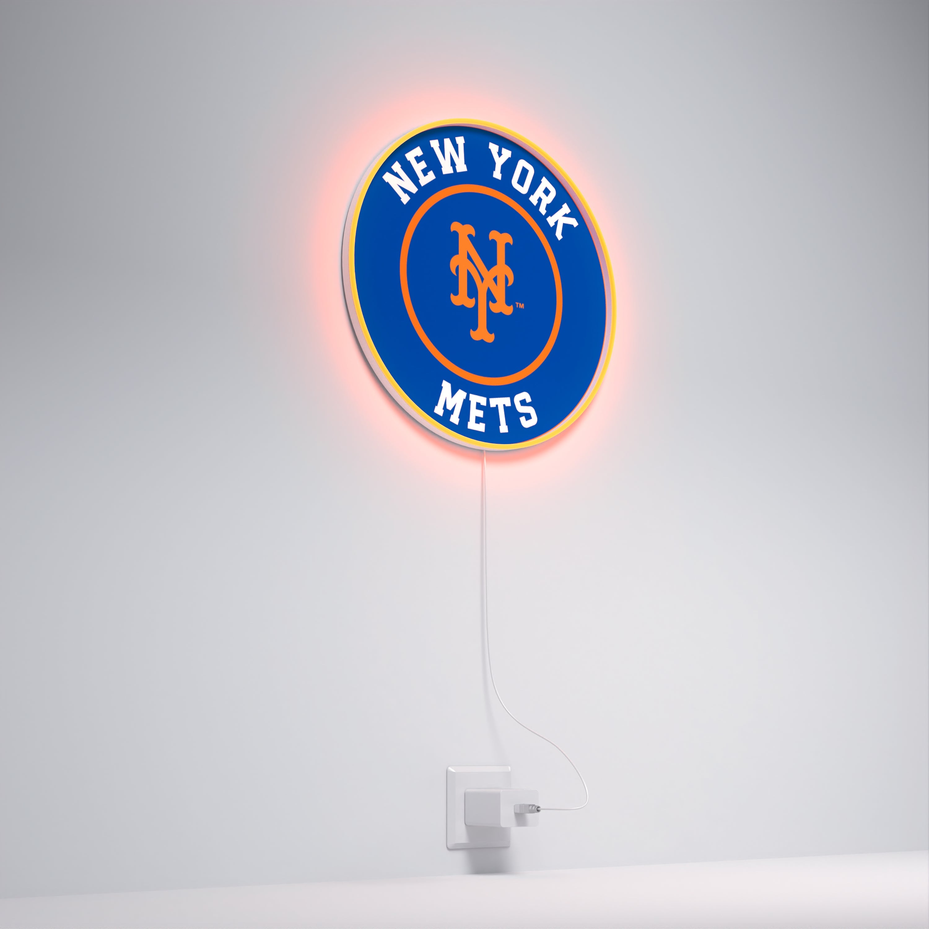 New York Mets Rounded Logo, LED neon sign