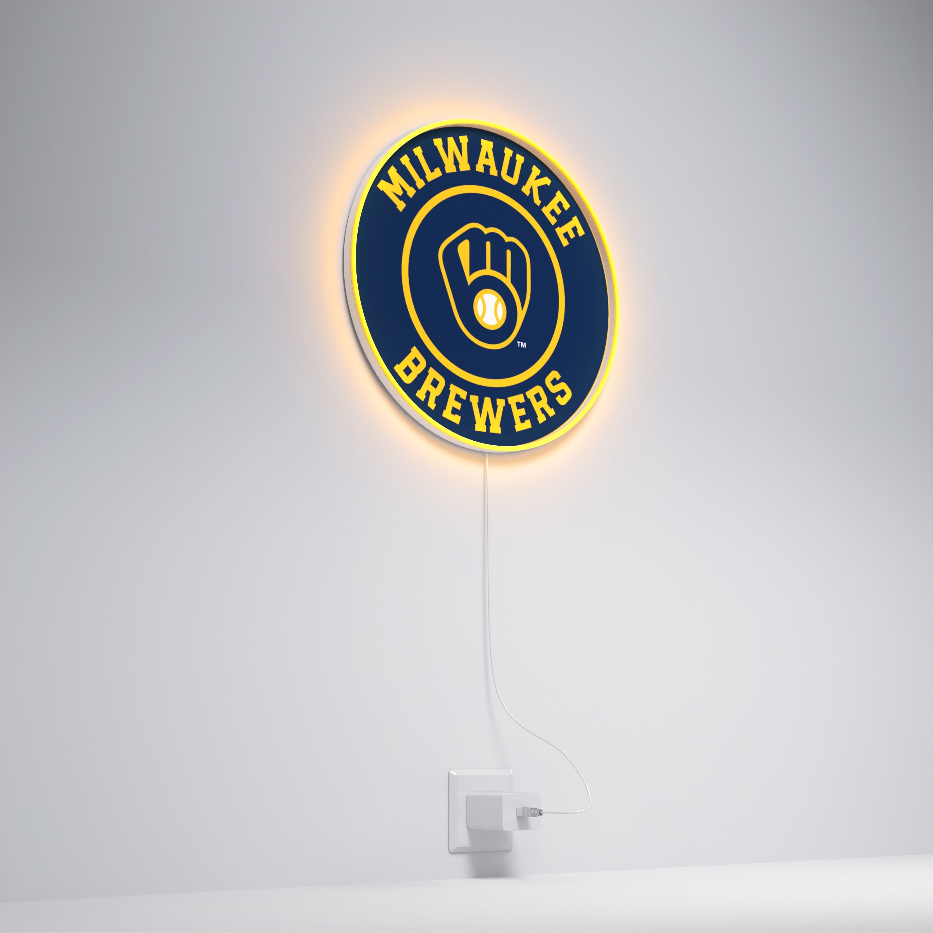Milwaukee Brewers Rounded Logo, LED neon sign - YELLOWPOP USA