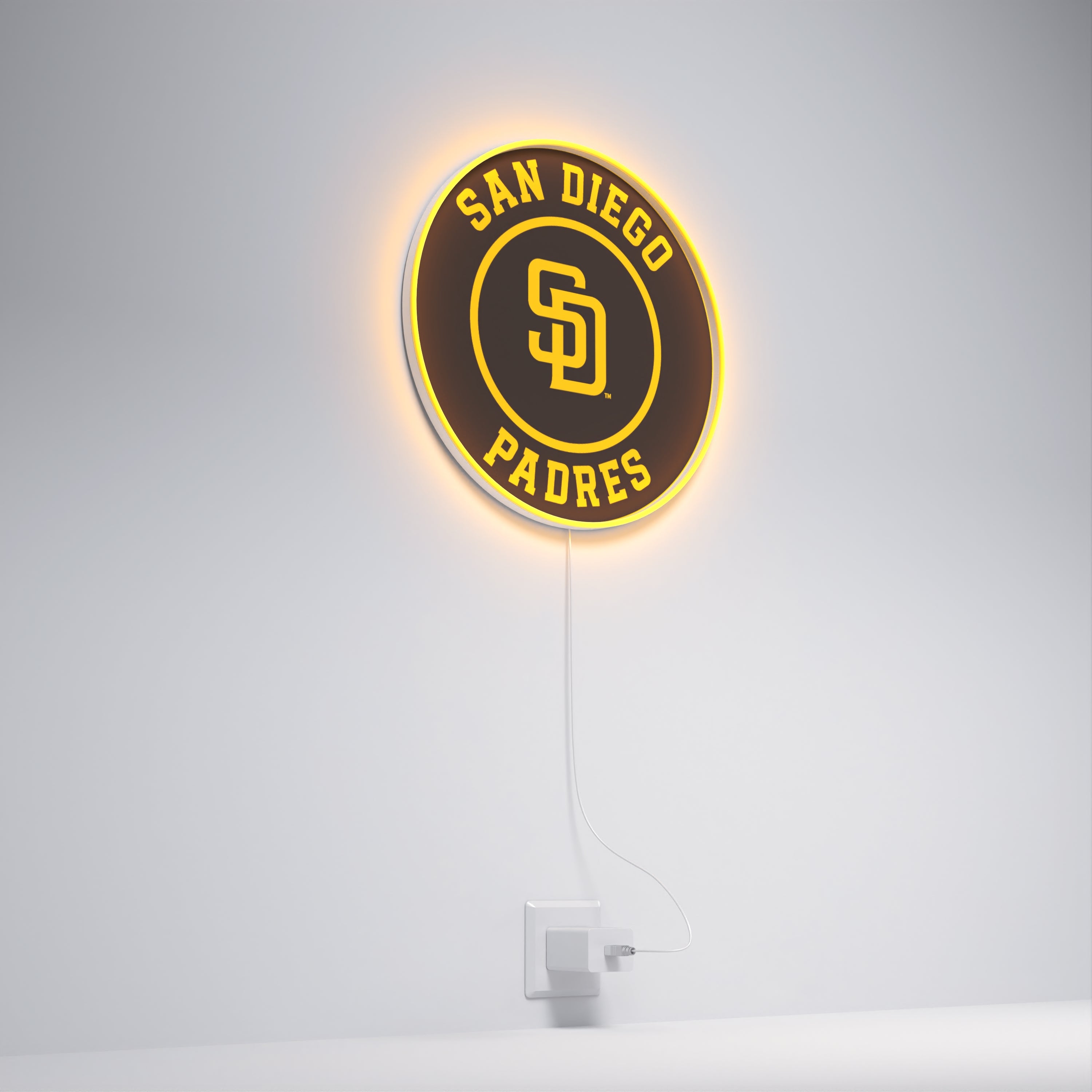 San Diego Padres Rounded Logo, LED neon sign