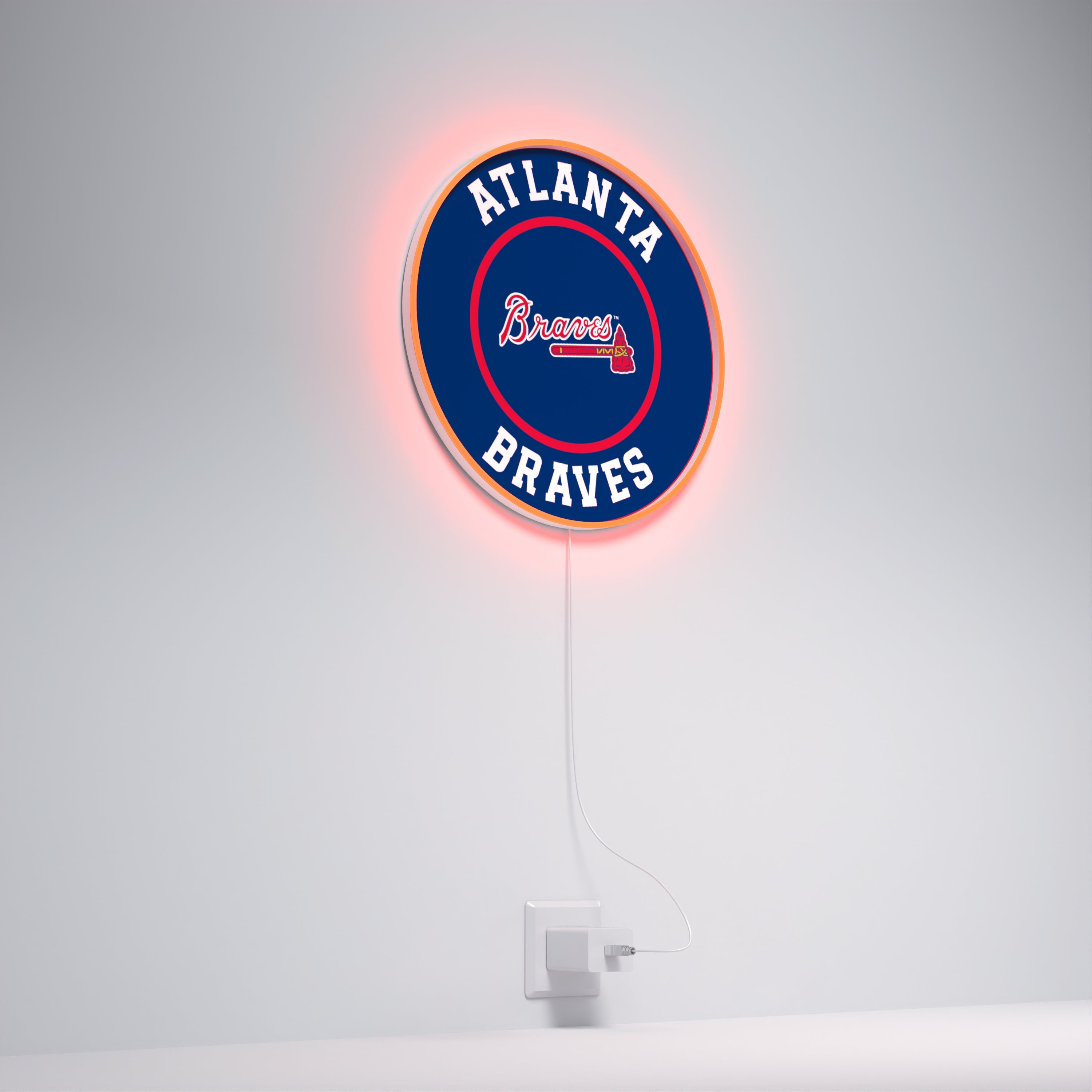 Atlanta Braves Rounded Logo, LED neon sign
