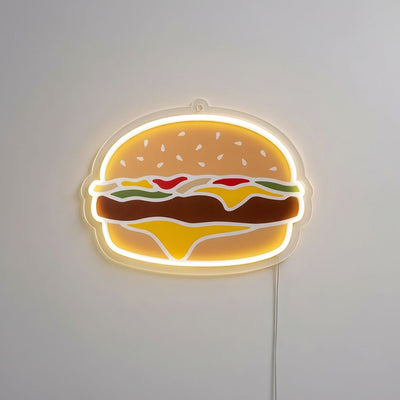 Cheeseburger LED neon sign