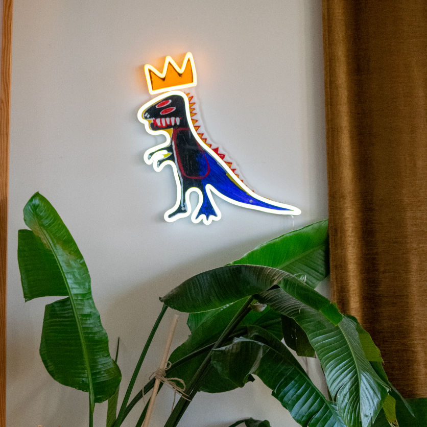PEZ Dispenser YP x Jean Michel Basquiat, LED neon sign