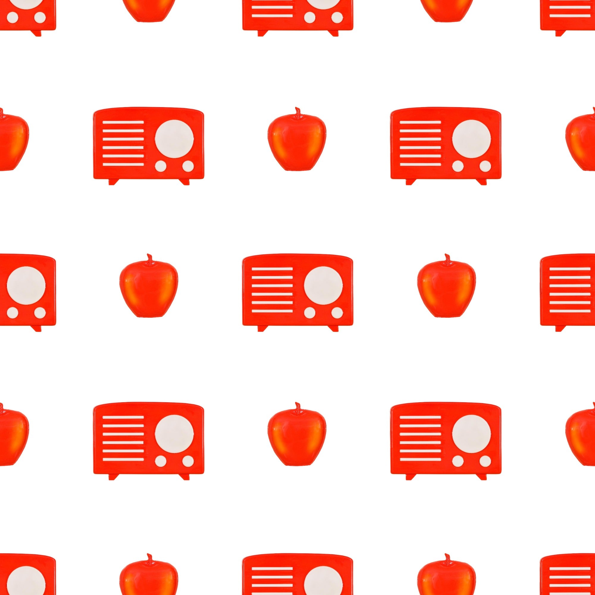Radio Pattern Wallpaper by Tom Wesselmann